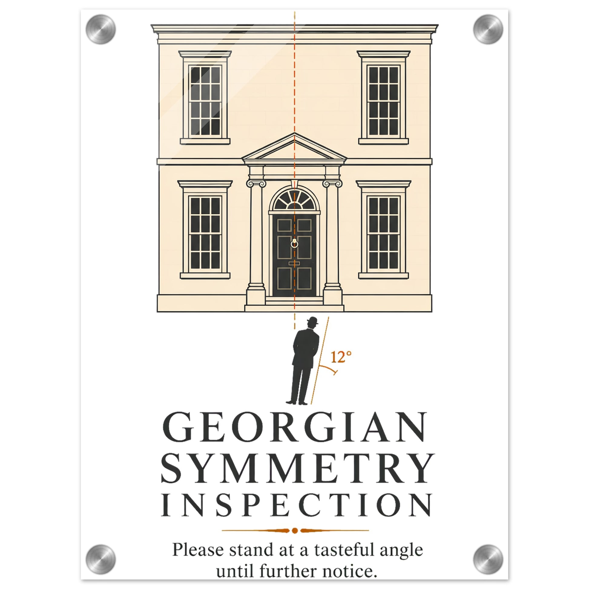 Georgian Symmetry Inspection — Bath Acrylic Print — product view 1
