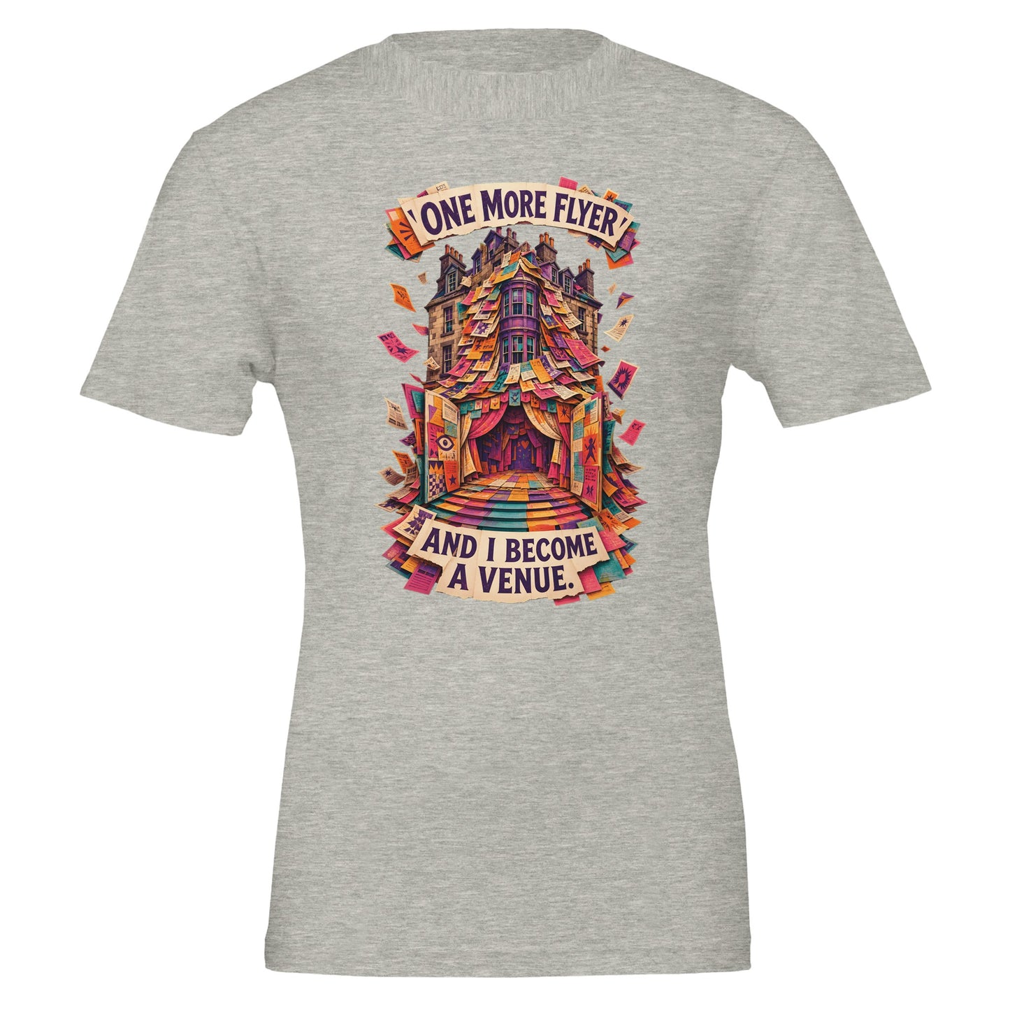 One More Flyer and I Become a Venue T-shirt — product view 4
