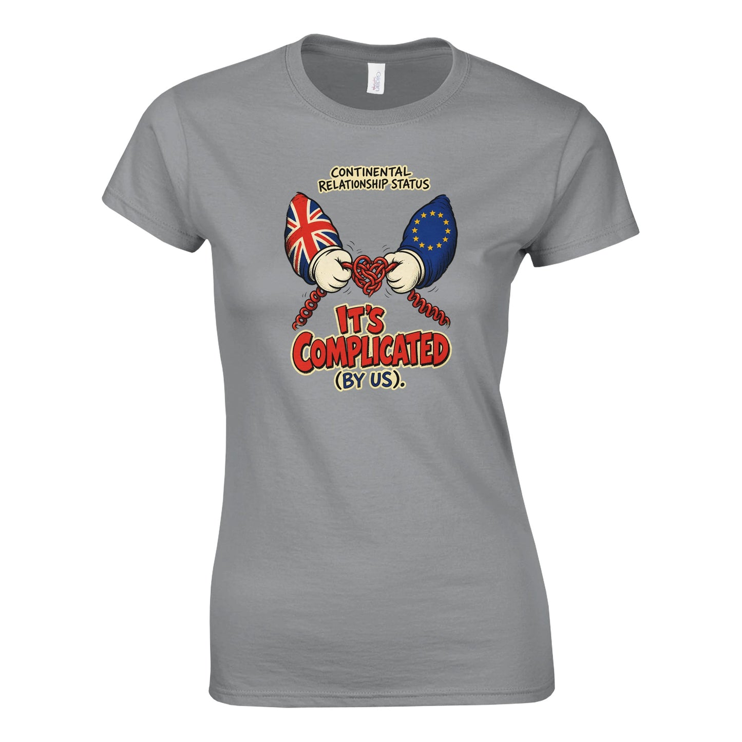 It's Complicated (By Us) UK–EU 1990s Cartoon Women's T-shirt — product view 10