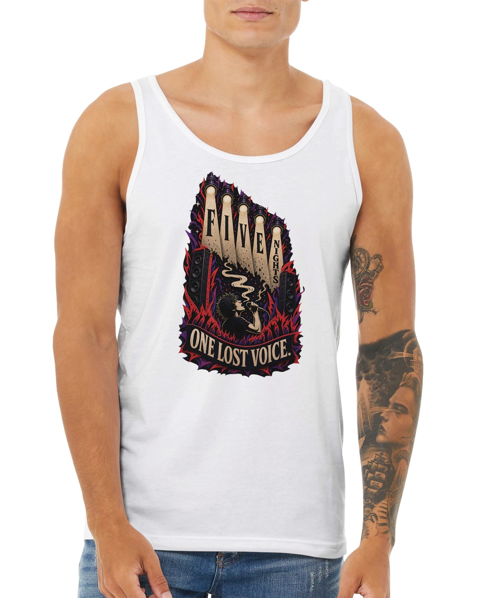 Five Nights, One Lost Voice Premium Unisex Tank Top — product view 15