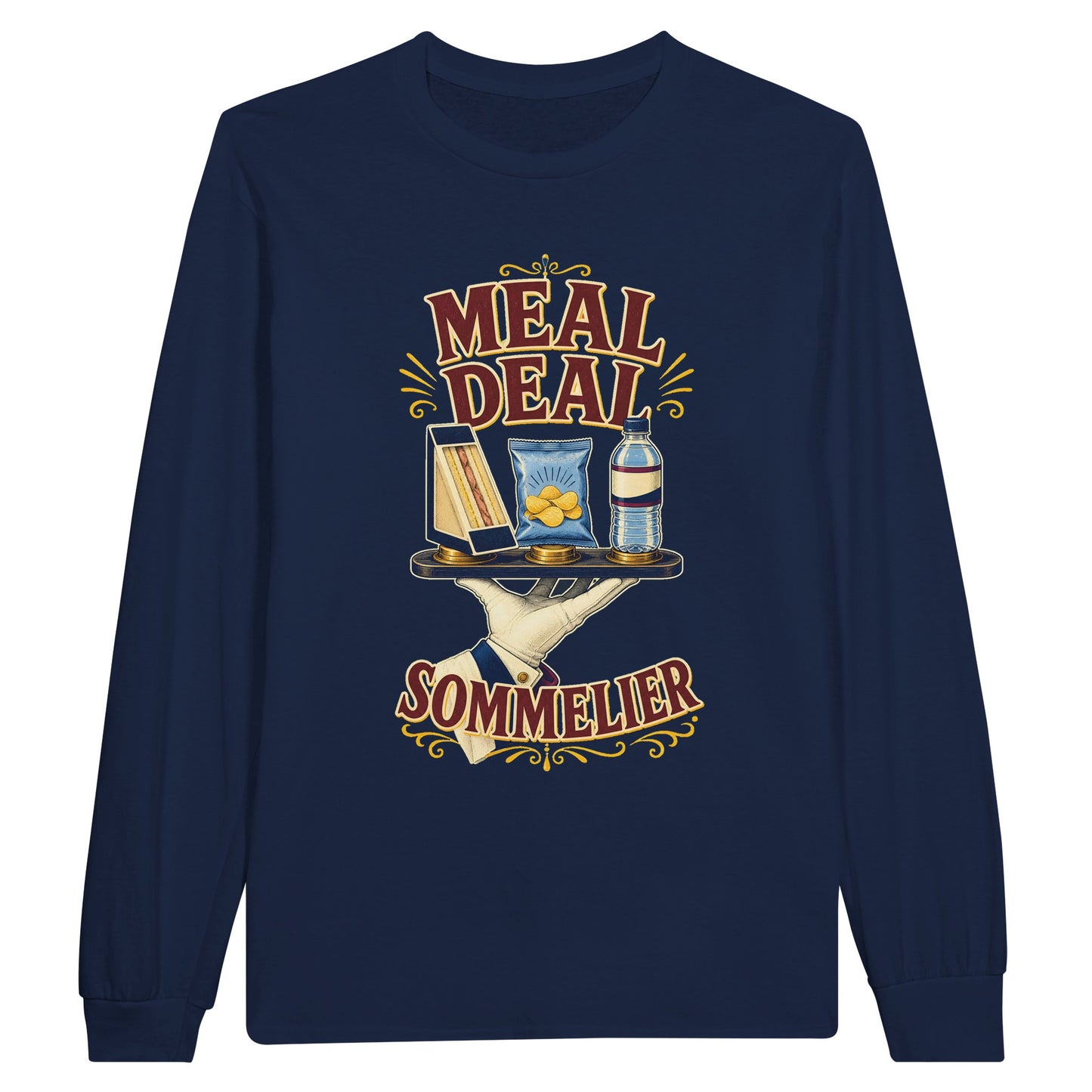 Meal Deal Sommelier British Lunch Design Long-Sleeve T-shirt — product view 11