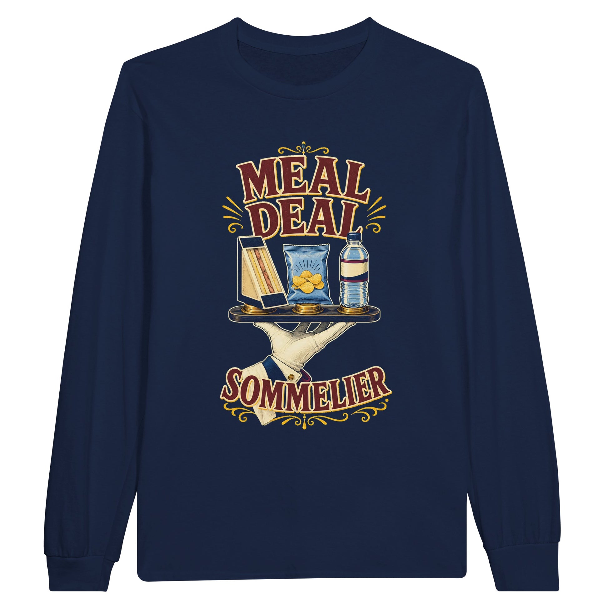 Meal Deal Sommelier British Lunch Design Long-Sleeve T-shirt — product view 11