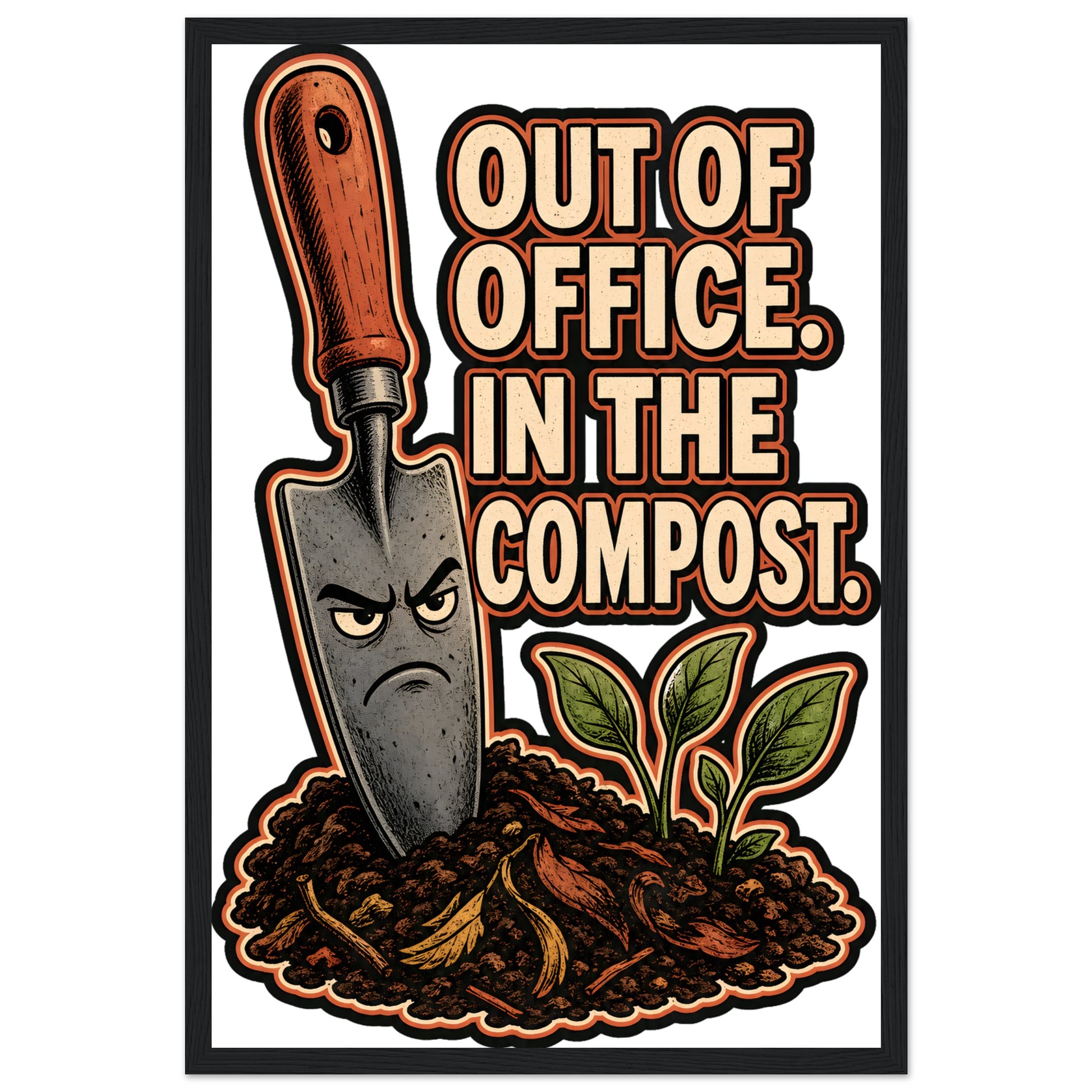 Out of Office, In the Compost Framed Wall Art — product view 6
