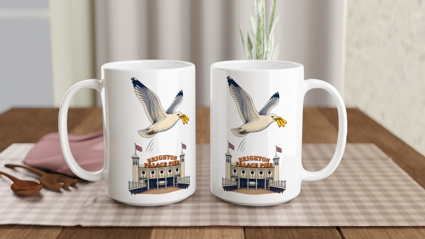 Brighton Palace Pier Chip Heist Large Mug — product view 5