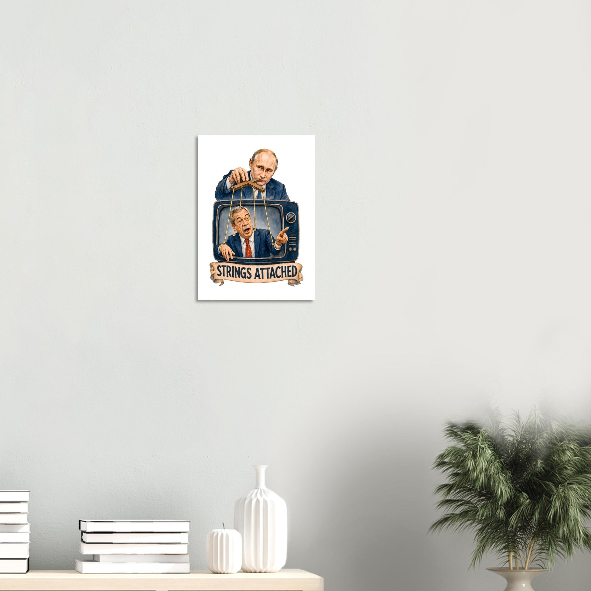 Strings Attached Political Satire Poster — product view 8