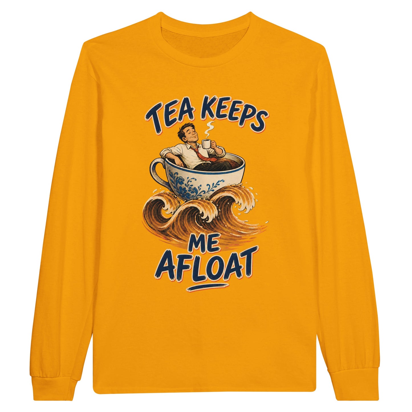 Tea Keeps Me Afloat Long-Sleeve T-shirt — product view 4
