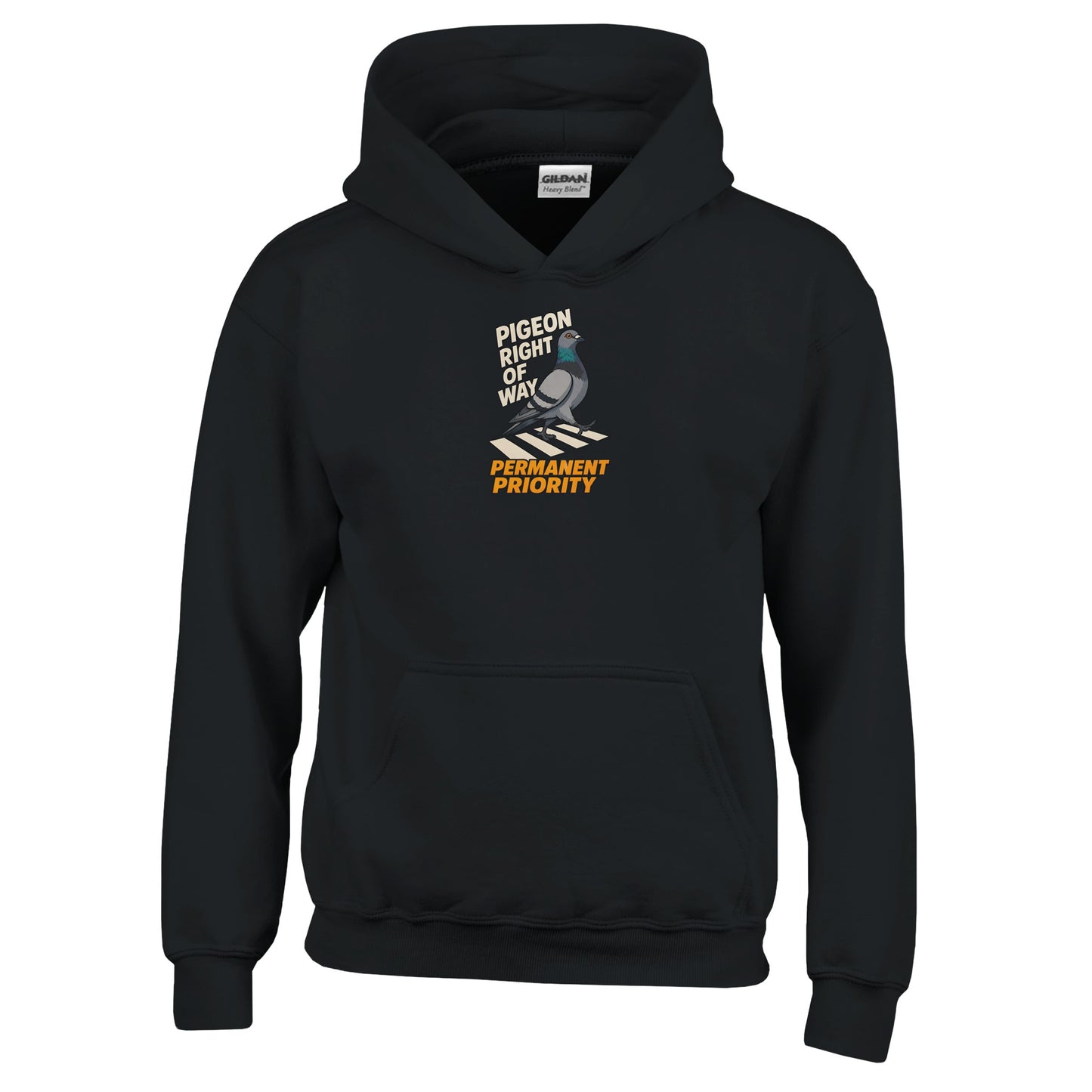 Pigeon Right of Way Kids' Hoodie — product view 3