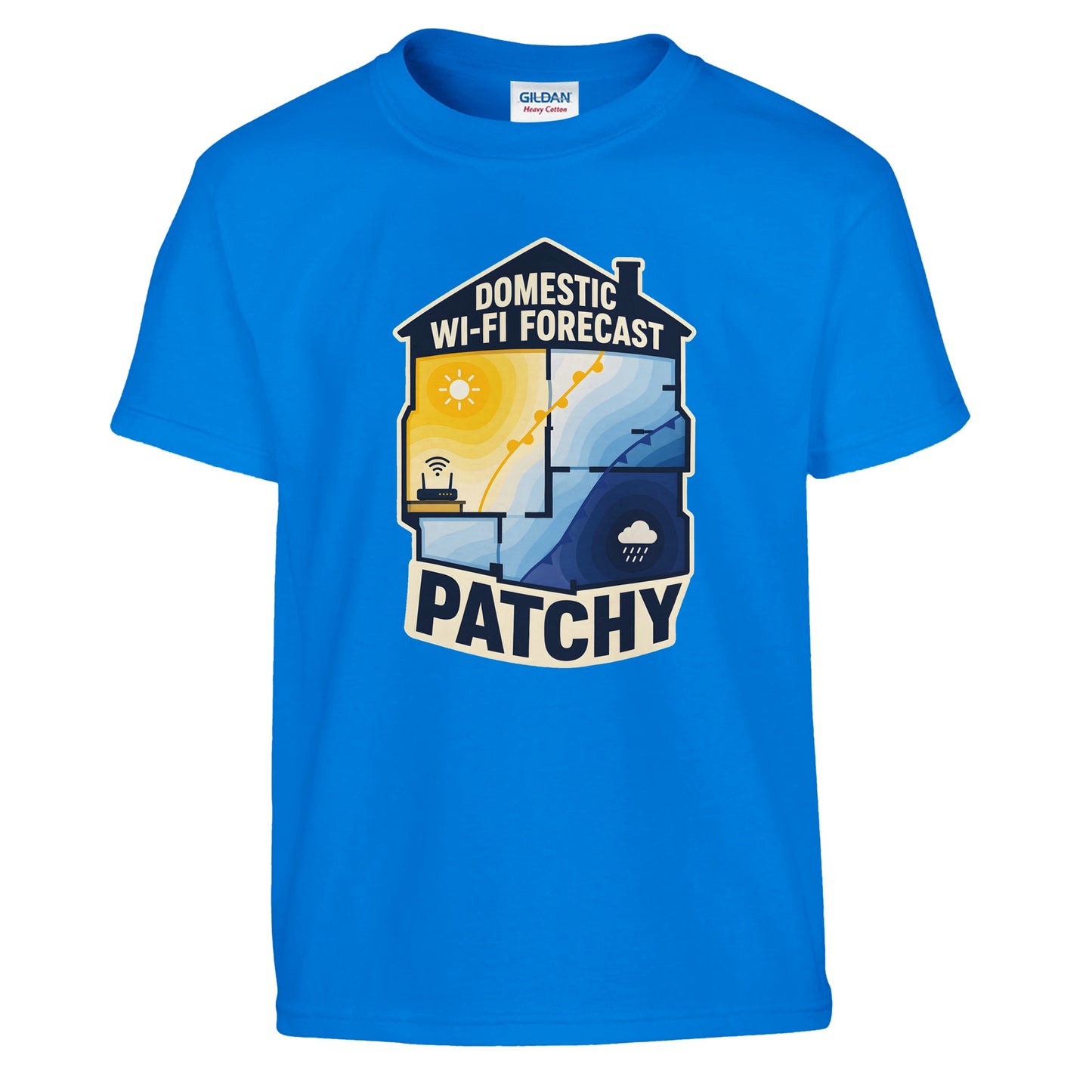 Domestic Wi-Fi Forecast Patchy Kids' T-shirt — product view 14