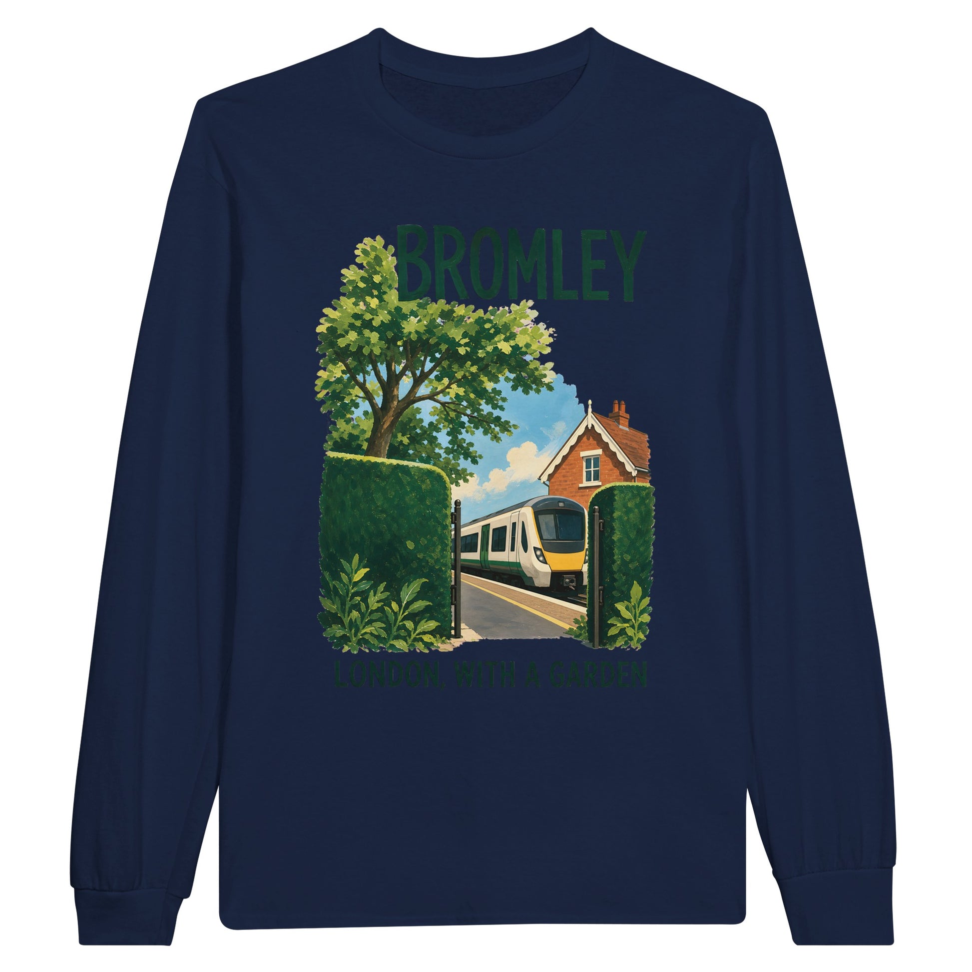 Bromley: London with a Garden Long-Sleeve T-shirt — product view 11