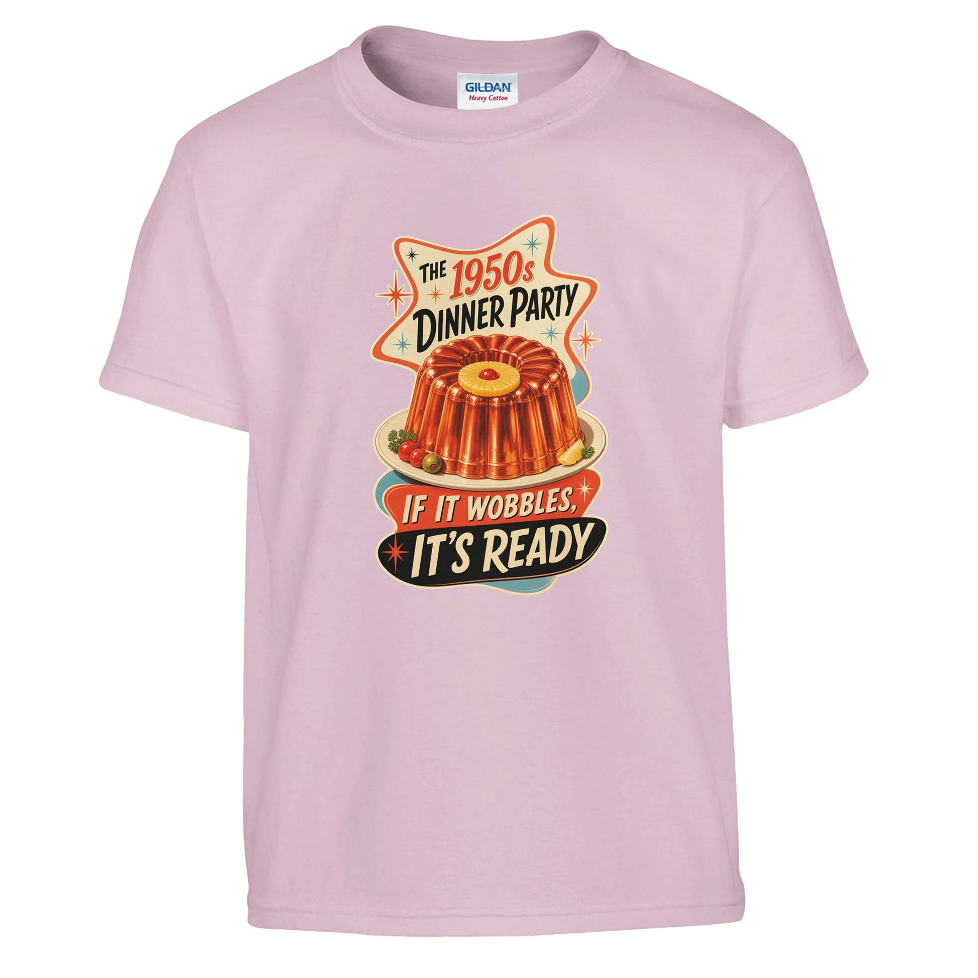 The 1950s Dinner Party — If It Wobbles, It's Ready Kids' T-shirt — product view 9