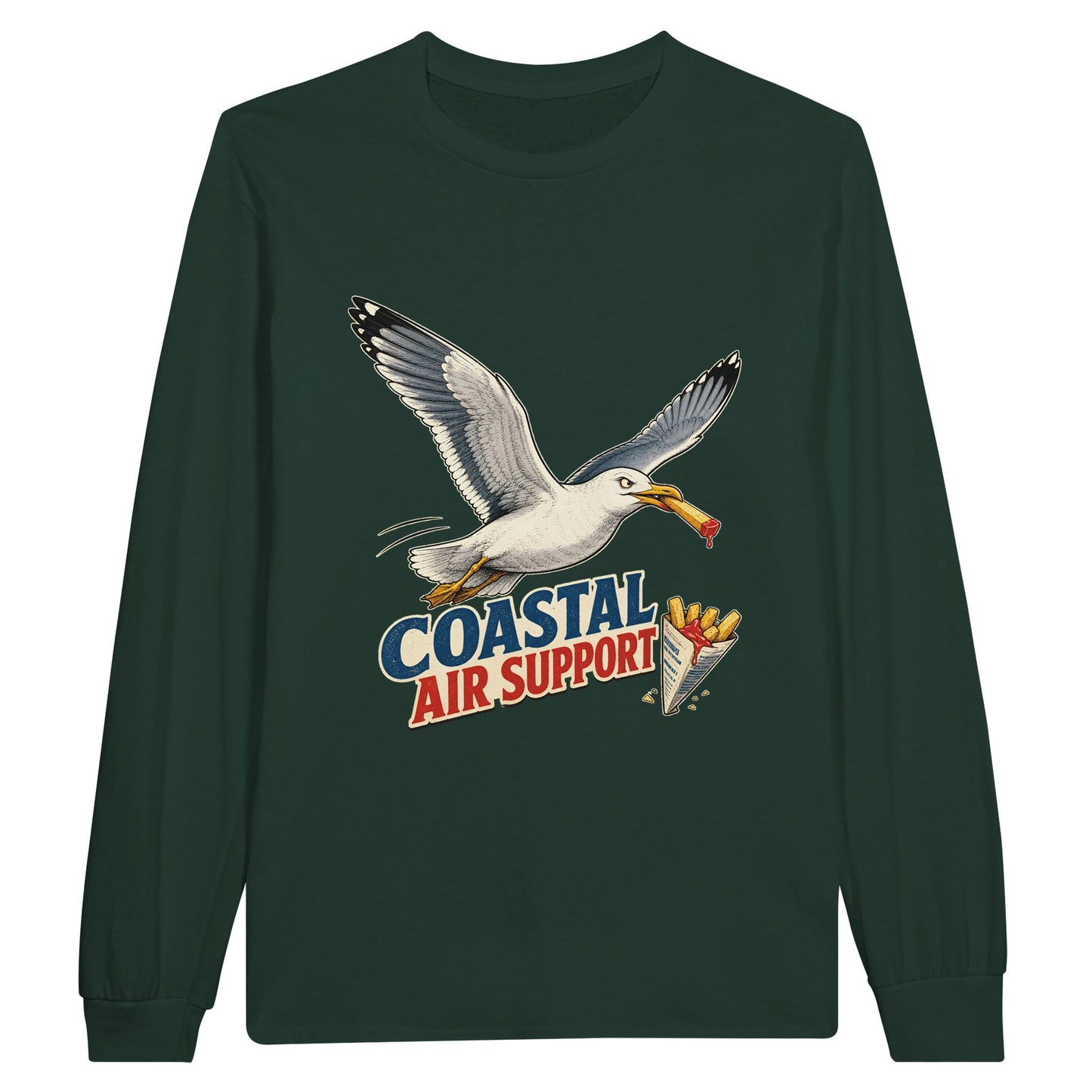 Coastal Air Support Seagull Graphic Long-Sleeve T-shirt — product view 5