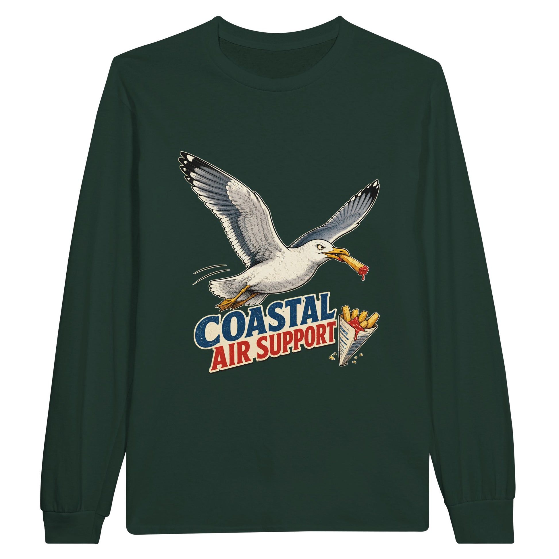 Coastal Air Support Seagull Graphic Long-Sleeve T-shirt — product view 5