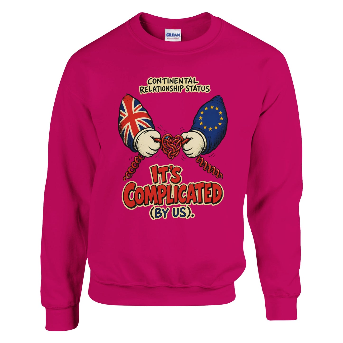 It's Complicated (By Us) UK–EU 1990s Cartoon Sweatshirt — product view 2
