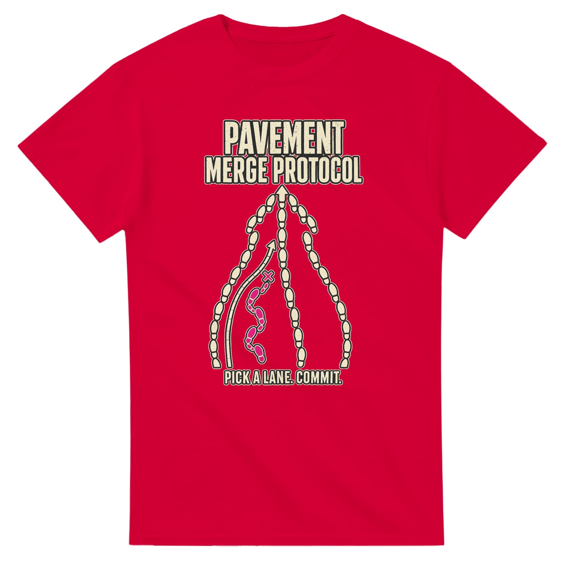 Pavement Merge Protocol — Pick a Lane T-shirt — product view 9