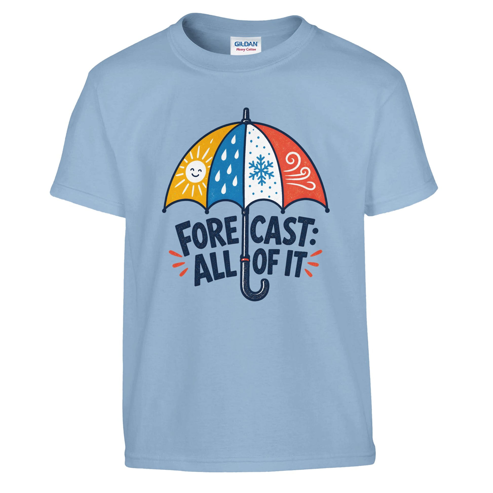 Forecast: All of It British Weather Graphic Kids' T-shirt — product view 3