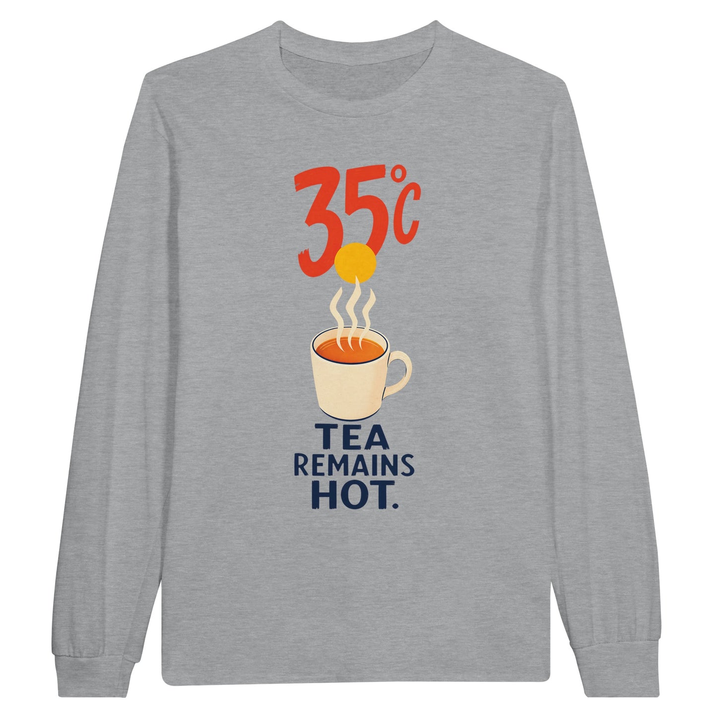 35°C — Tea Remains Hot Long-Sleeve T-shirt — product view 10