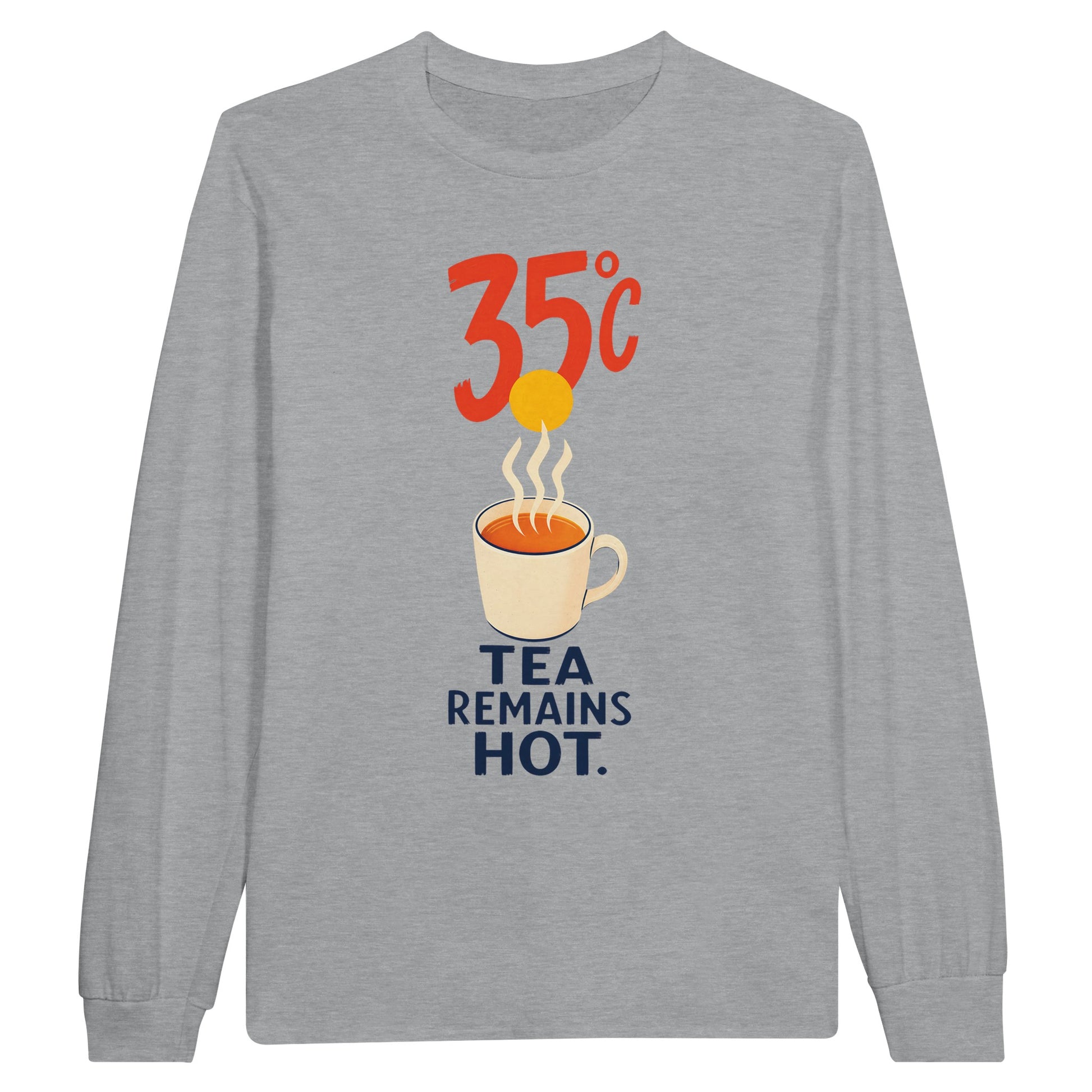 35°C — Tea Remains Hot Long-Sleeve T-shirt — product view 10