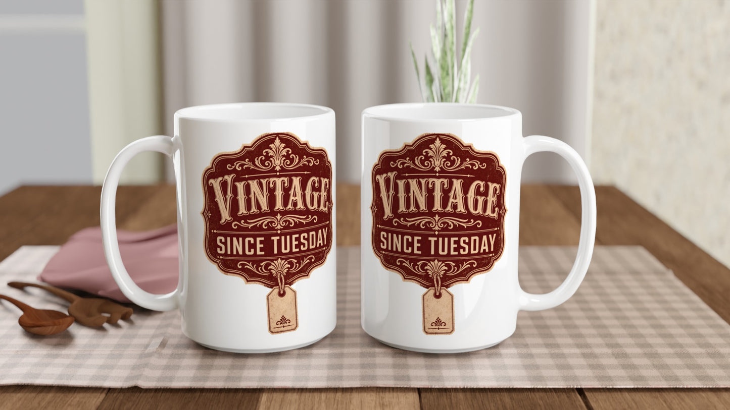Vintage Since Tuesday Large Mug — product view 5