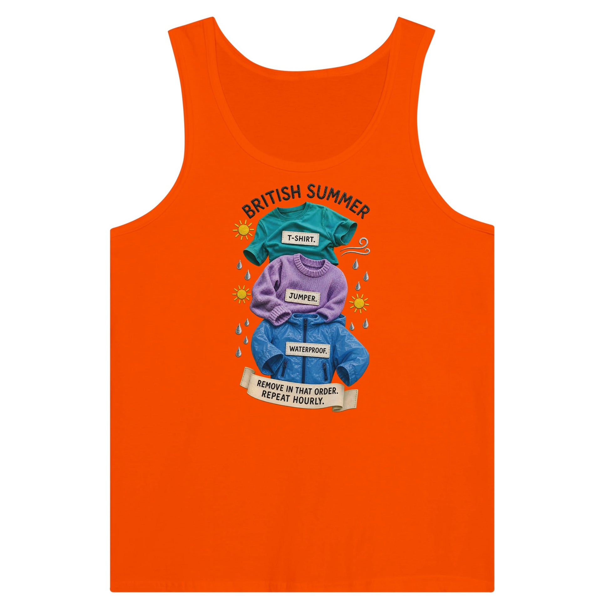 British Summer: Repeat Layers Hourly Premium Unisex Tank Top — product view 7