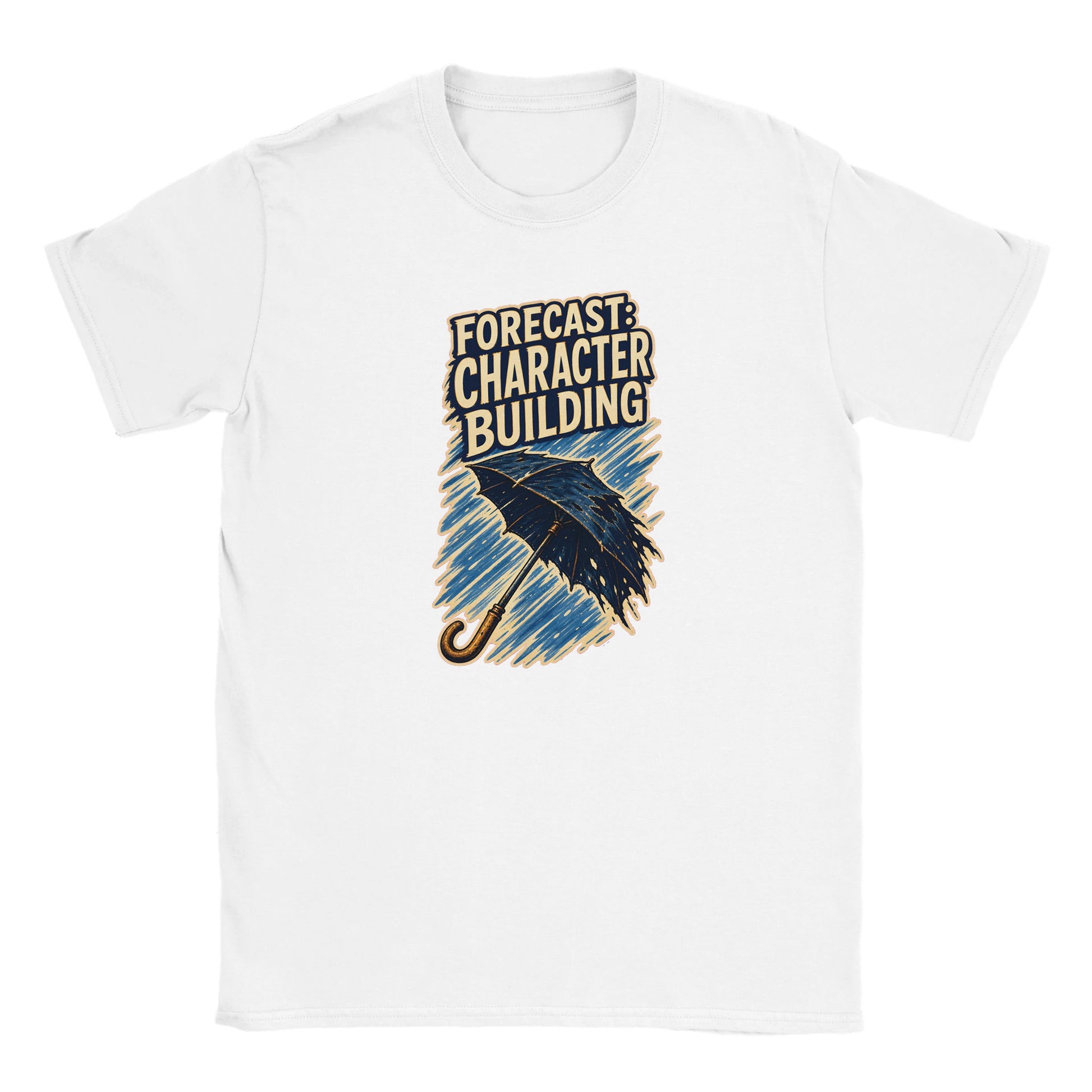 Forecast: Character Building – British Weather Kids' T-shirt — product view 15