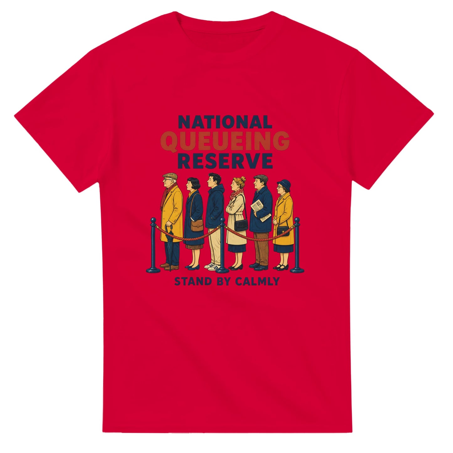 National Queueing Reserve – British Queue Graphic T-shirt — product view 9