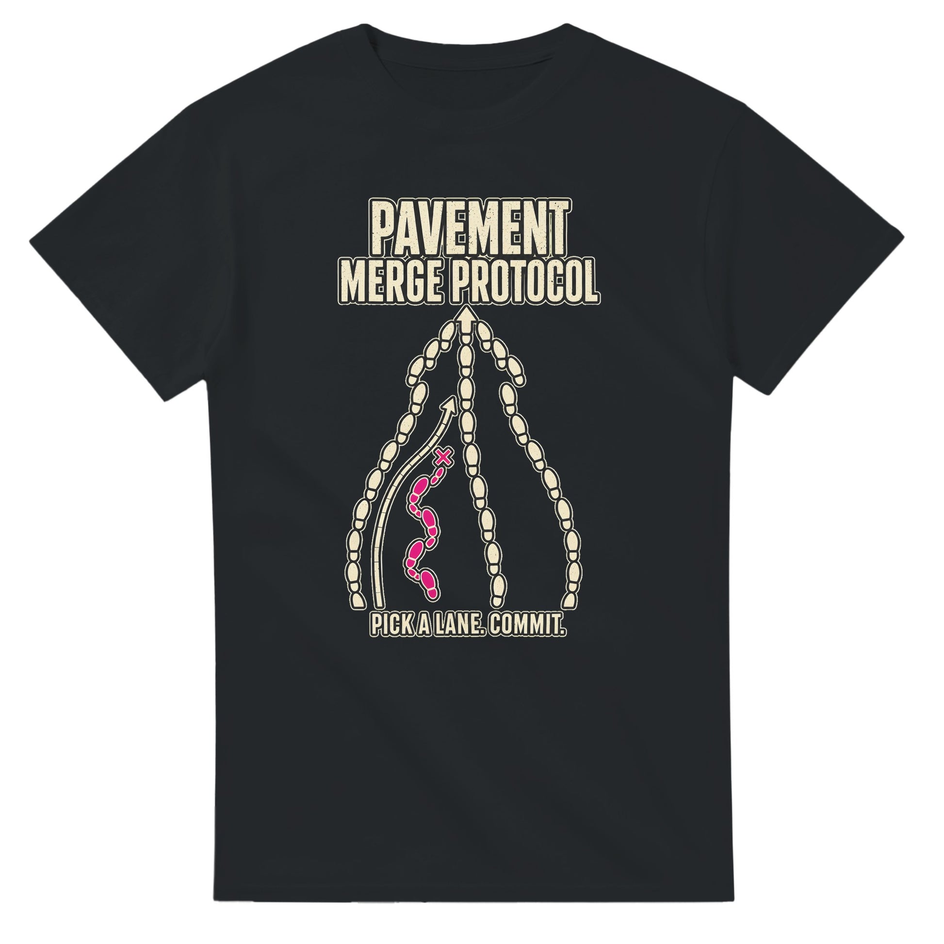 Pavement Merge Protocol — Pick a Lane T-shirt — product view 10