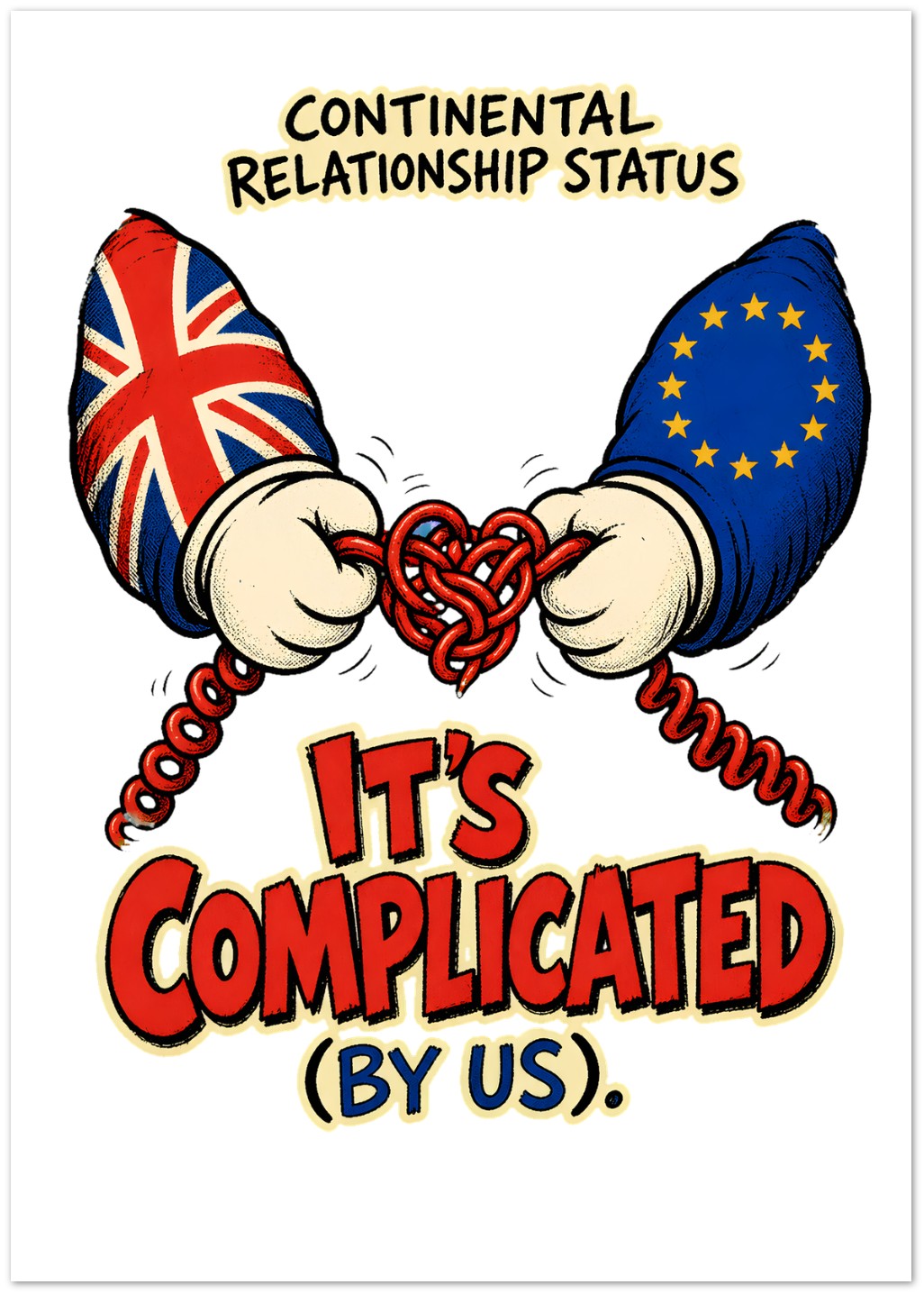 It's Complicated (By Us) UK–EU 1990s Cartoon Greeting Card Pack — product view 1