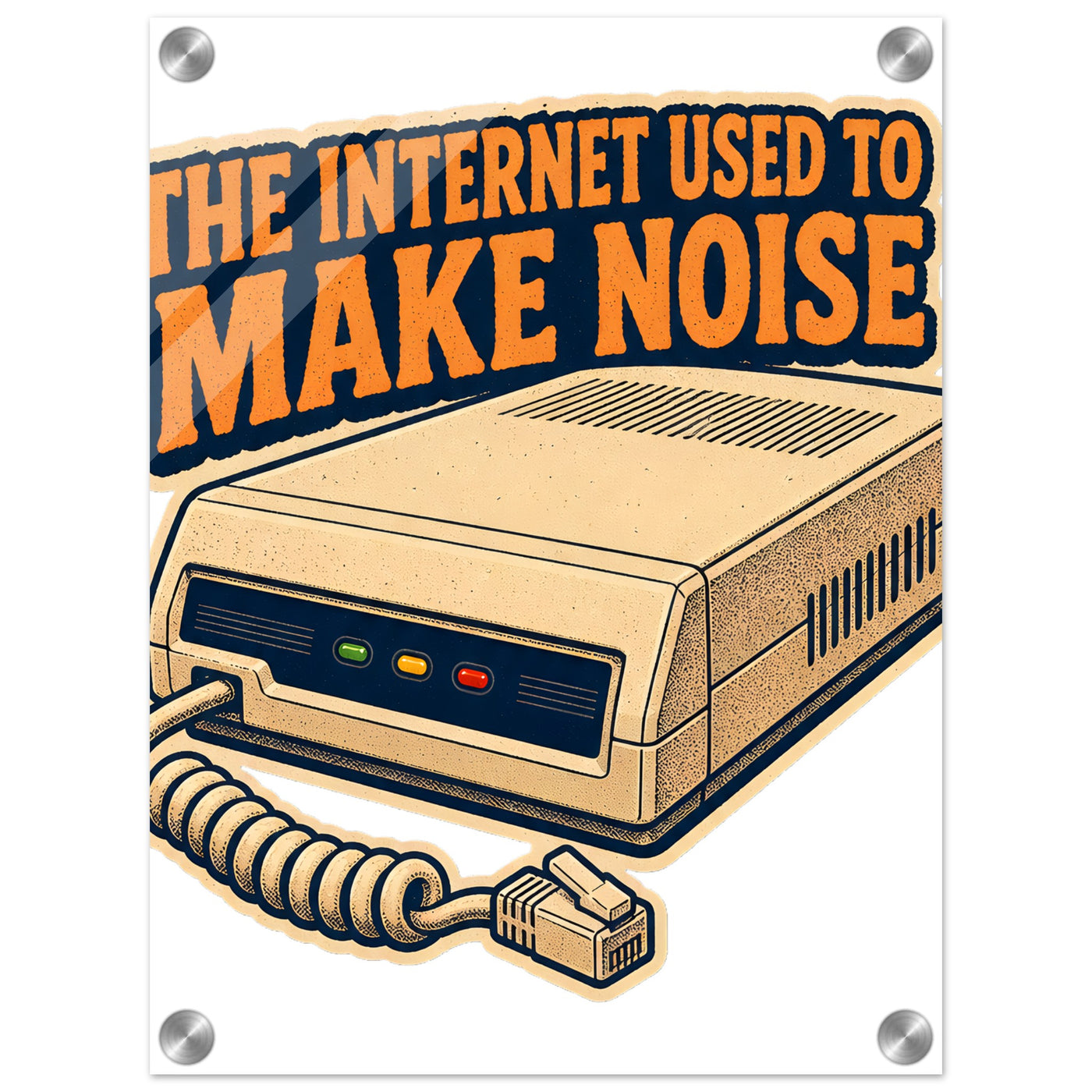 The Internet Used to Make Noise Retro Tech Graphic Acrylic Print