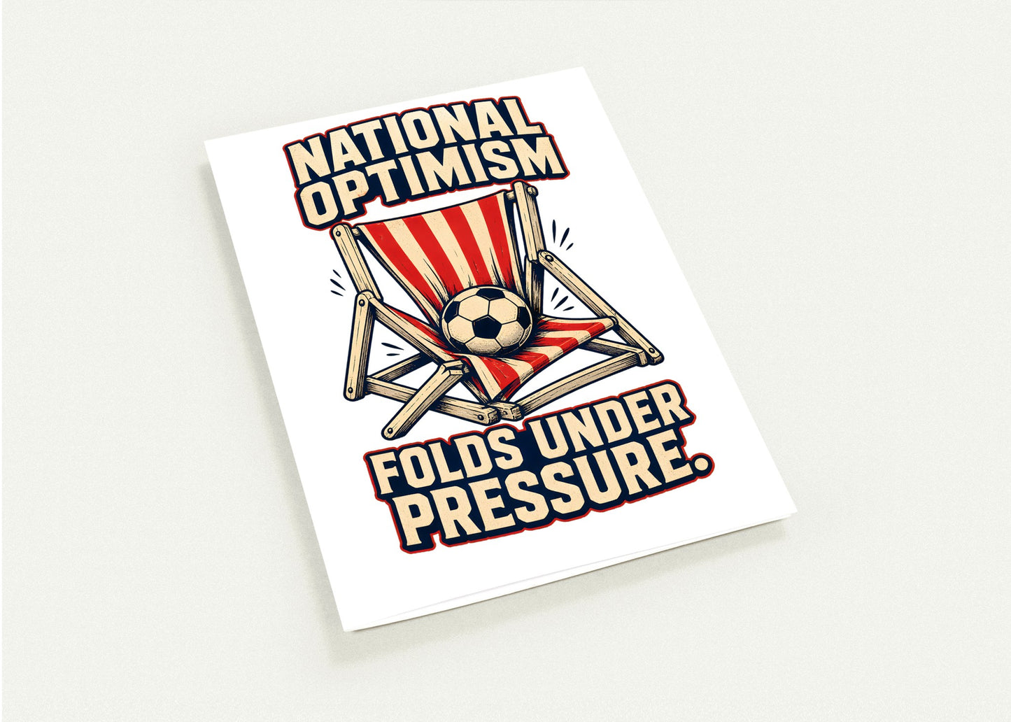 National Optimism Folds Under Pressure Football Greeting Card Pack — product view 4