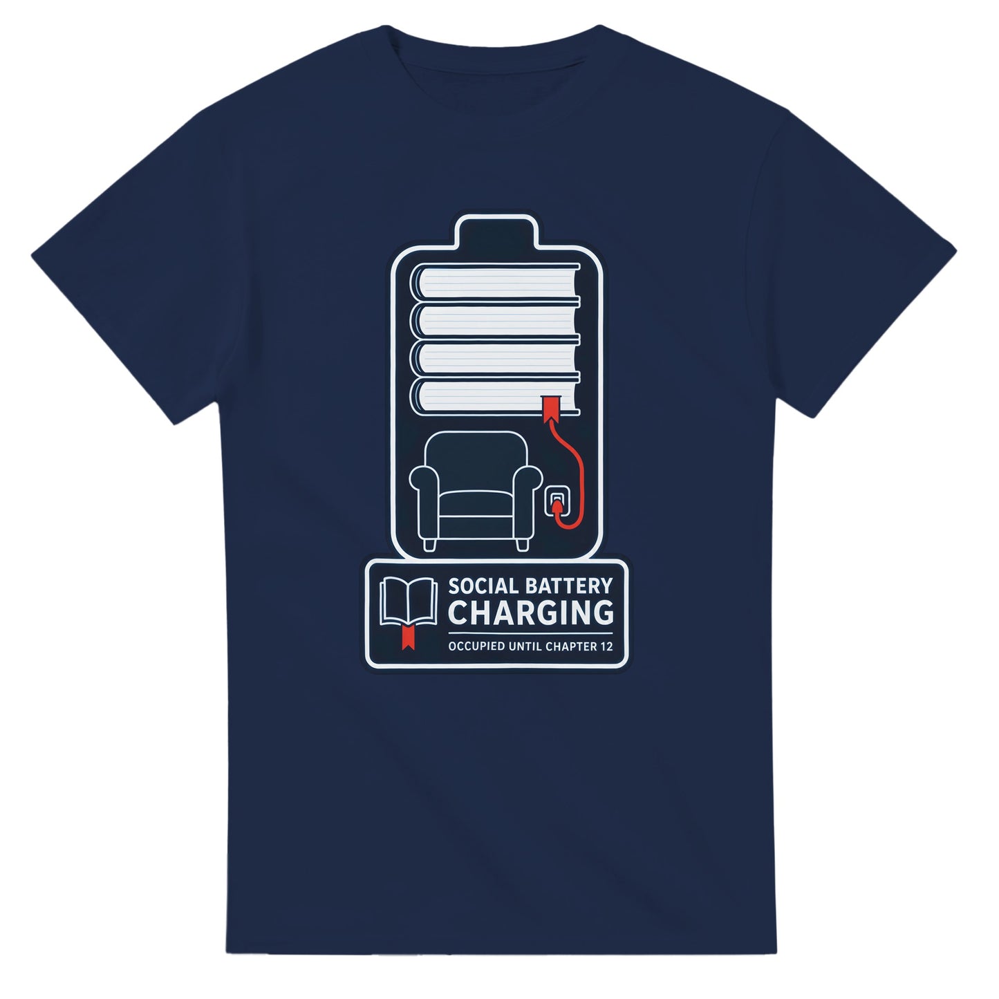 Social Battery Charging T-shirt — product view 5