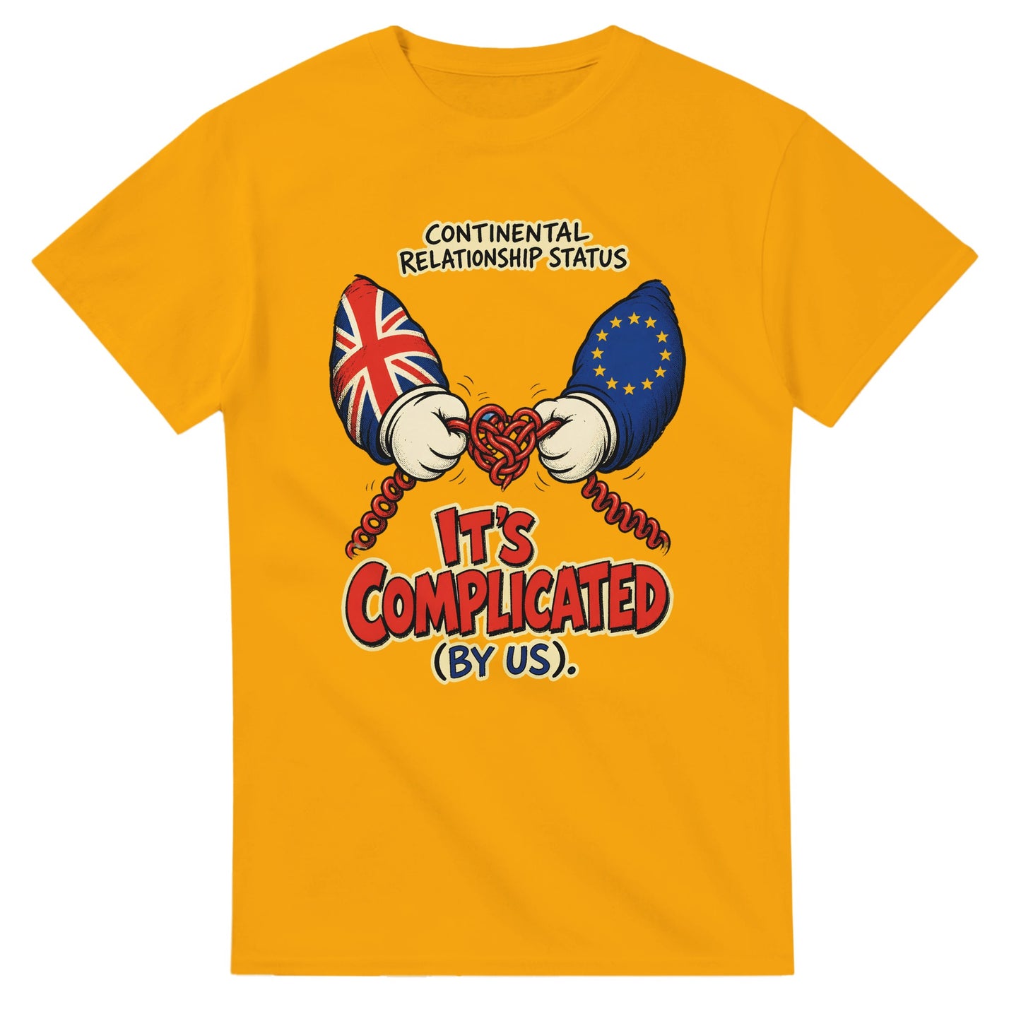 It's Complicated (By Us) UK–EU 1990s Cartoon T-shirt — product view 14