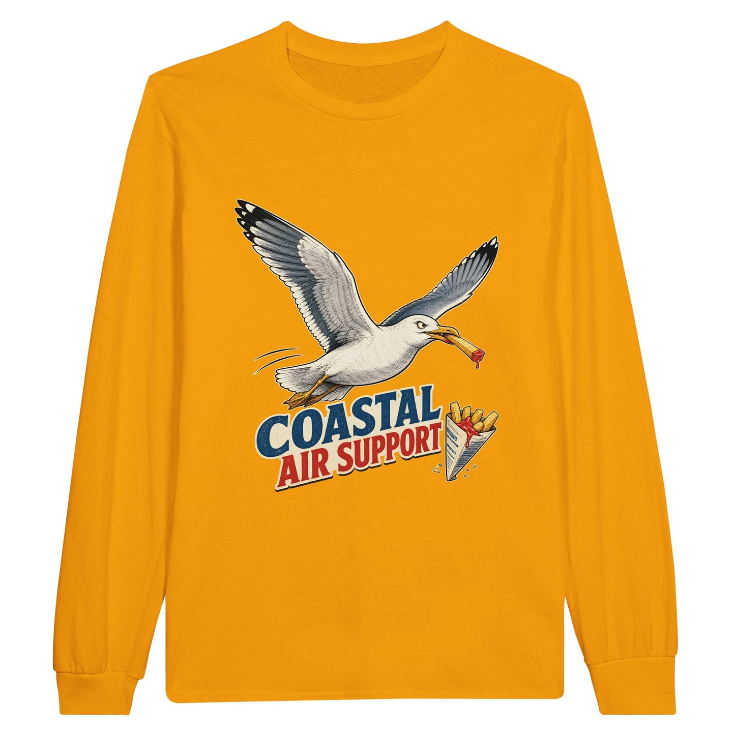 Coastal Air Support Seagull Graphic Long-Sleeve T-shirt — product view 4