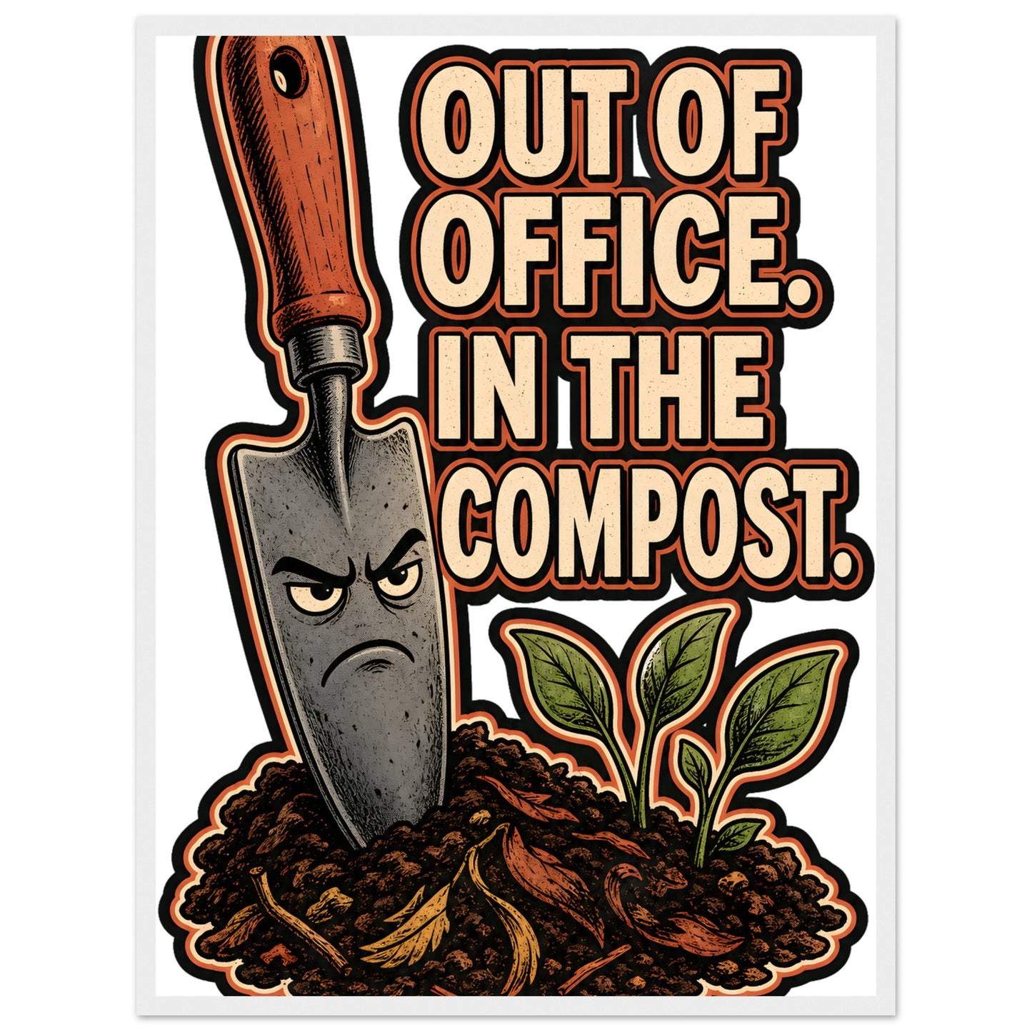 Out of Office, In the Compost Framed Wall Art — product view 2