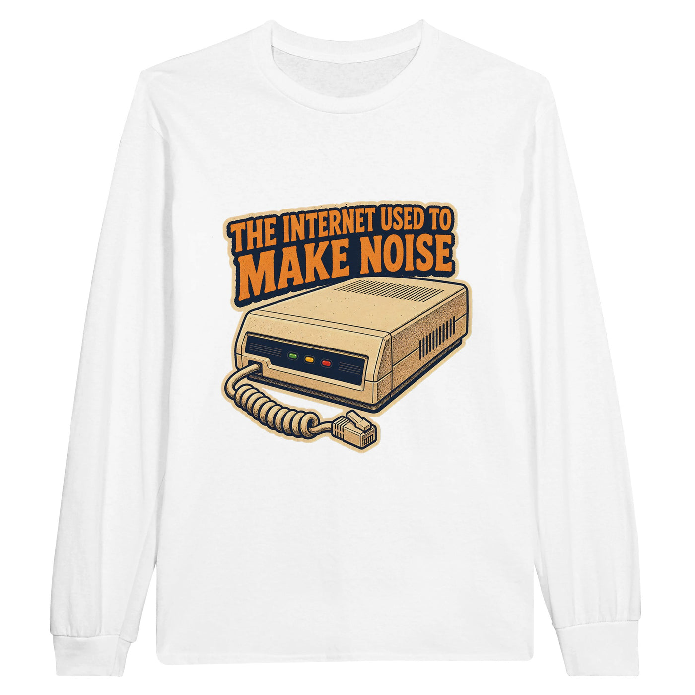 The Internet Used to Make Noise Retro Tech Graphic Long-Sleeve T-shirt