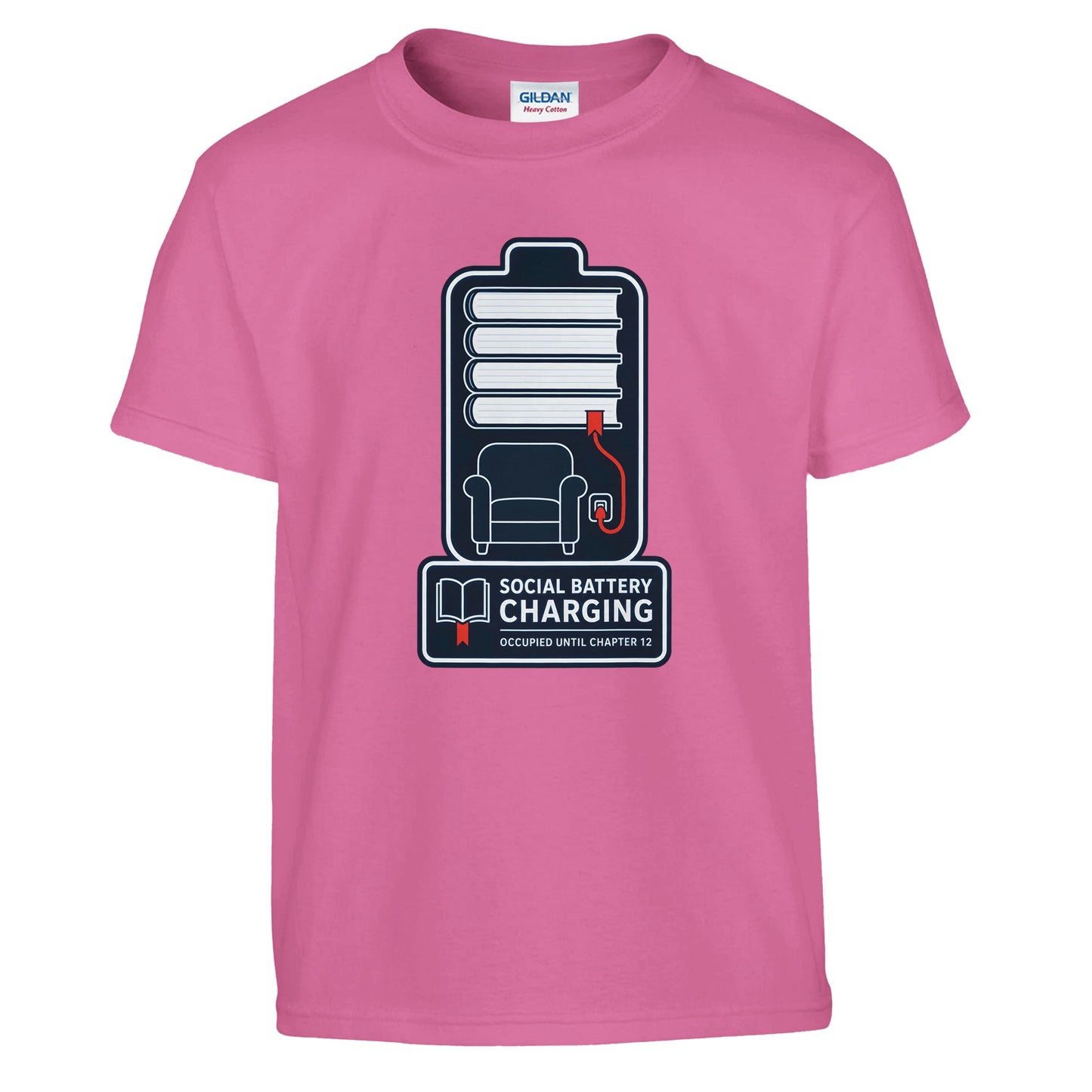 Social Battery Charging Kids' T-shirt — product view 10