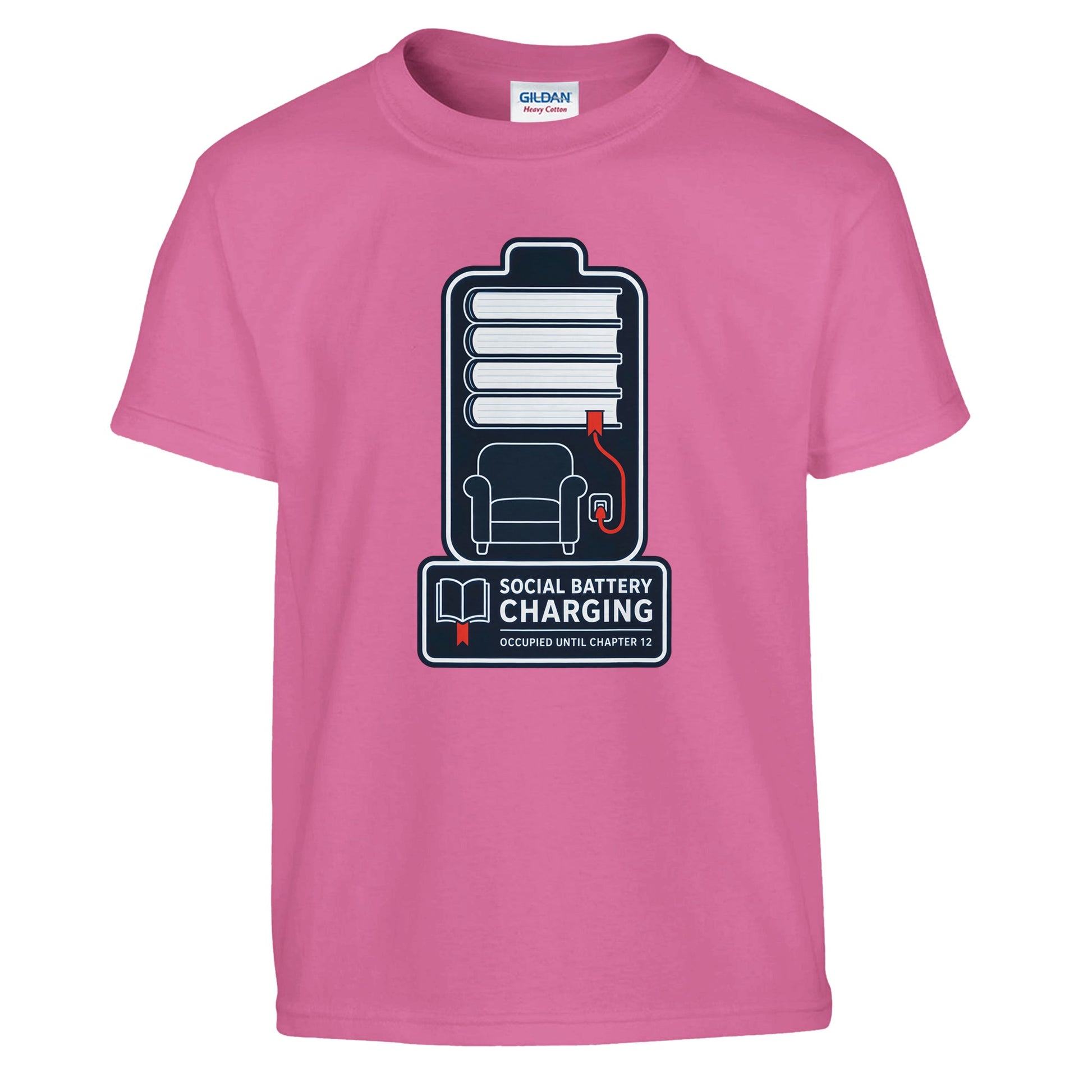 Social Battery Charging Kids' T-shirt — product view 10