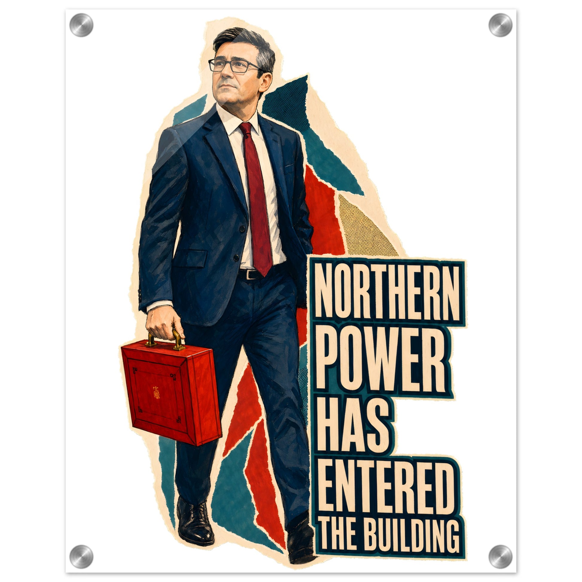 Northern Power Has Entered the Building Tote Bag Acrylic Print — product view 2