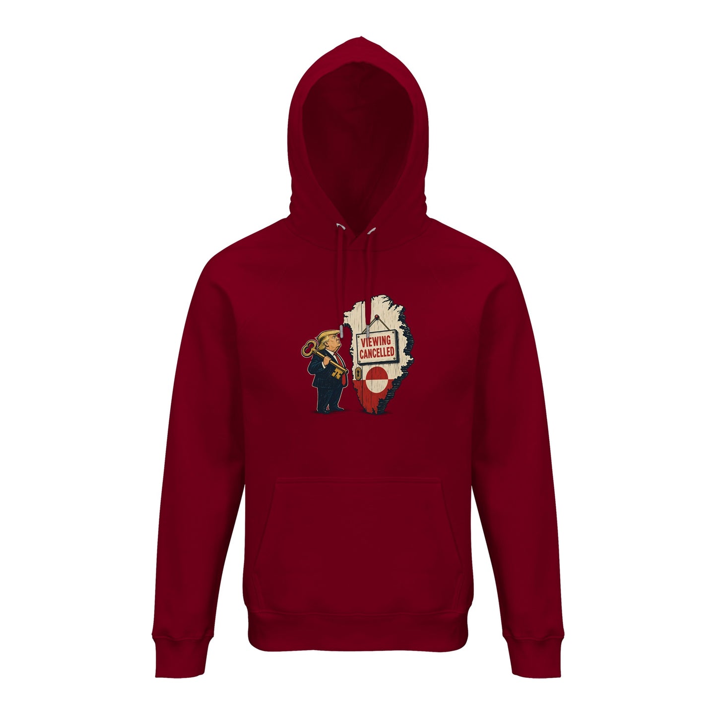 Viewing Cancelled — Greenland Political Satire Hoodie — product view 12