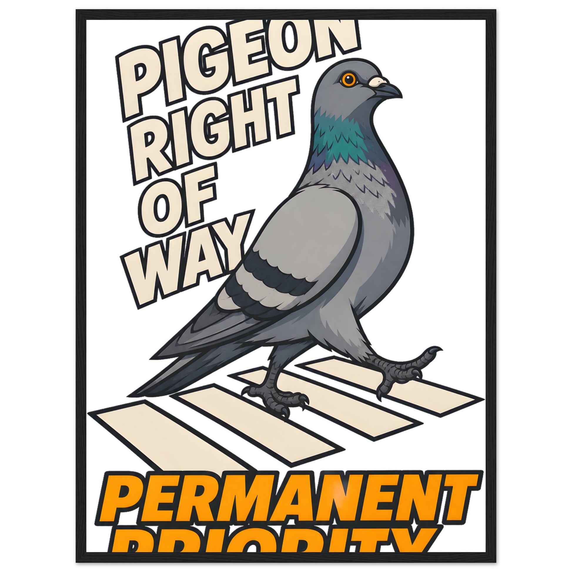 Pigeon Right of Way Framed Wall Art — product view 4