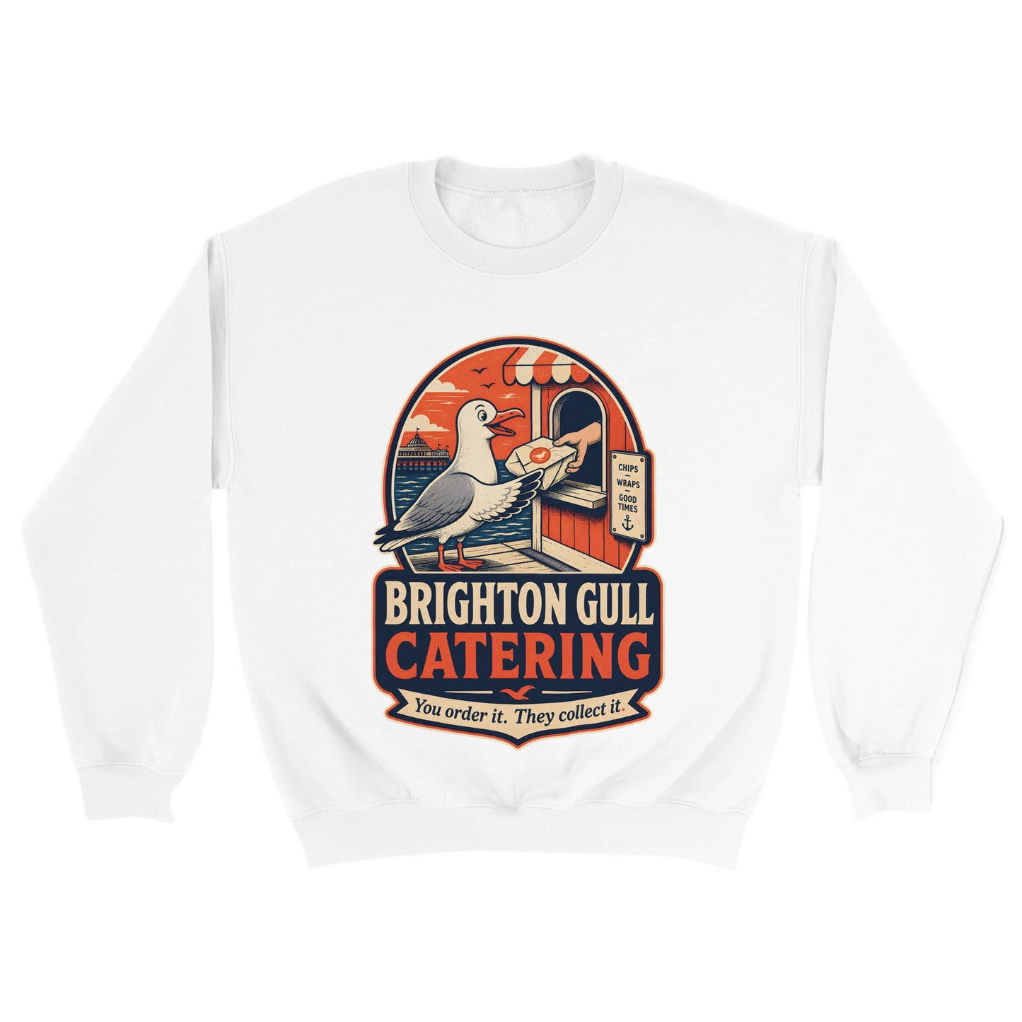 Brighton Gull Catering — Illustrated Sweatshirt — product view 18