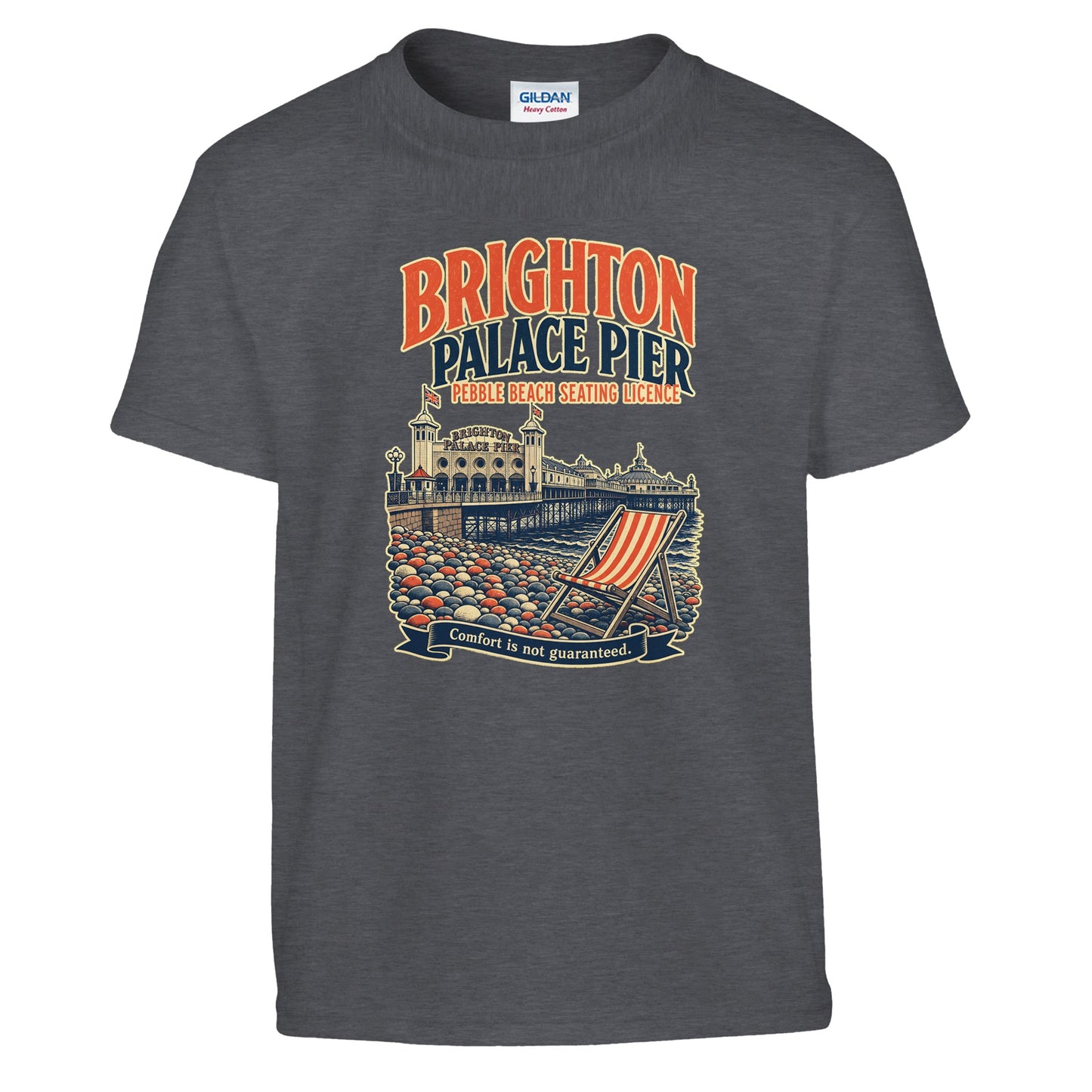 Brighton Pebble Beach Seating Licence Kids' T-shirt — product view 12