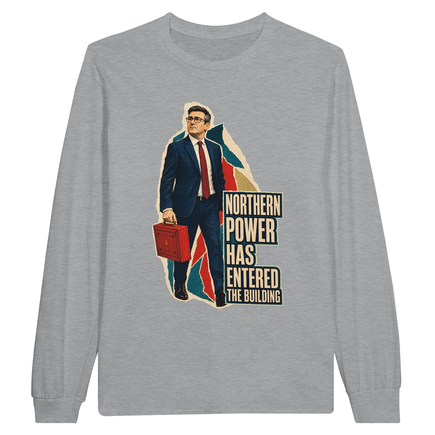 Northern Power Has Entered the Building Tote Bag Long-Sleeve T-shirt — product view 10