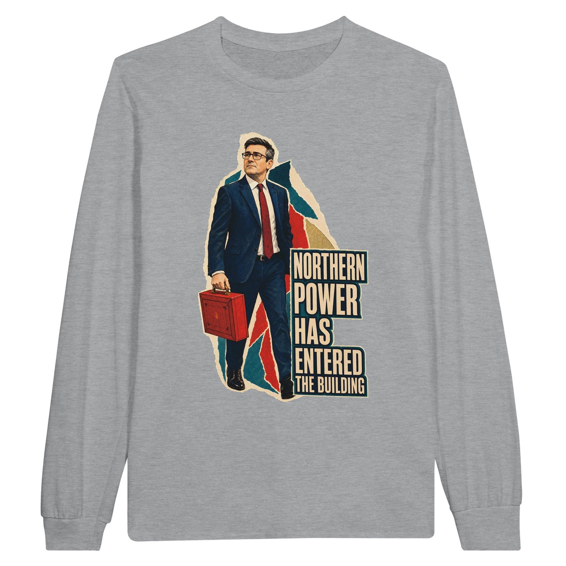 Northern Power Has Entered the Building Tote Bag Long-Sleeve T-shirt — product view 10