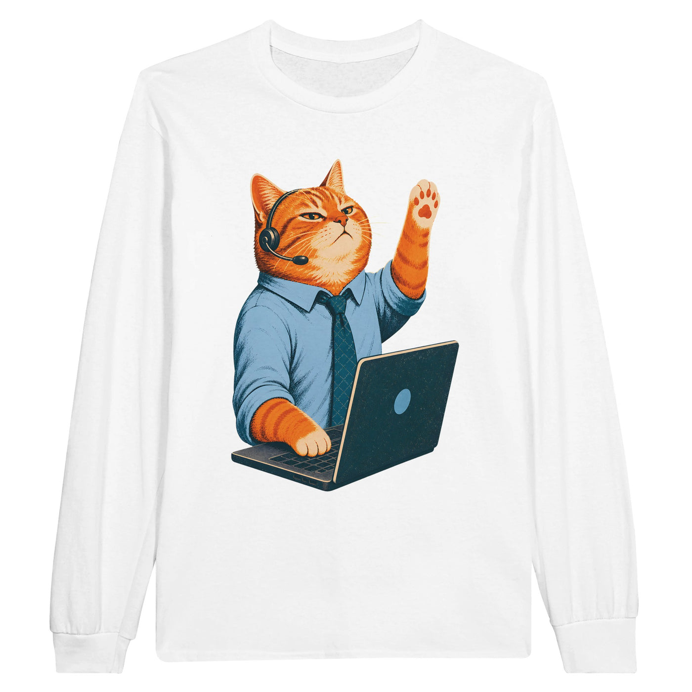 Cat Calls the Meeting Long-Sleeve T-shirt