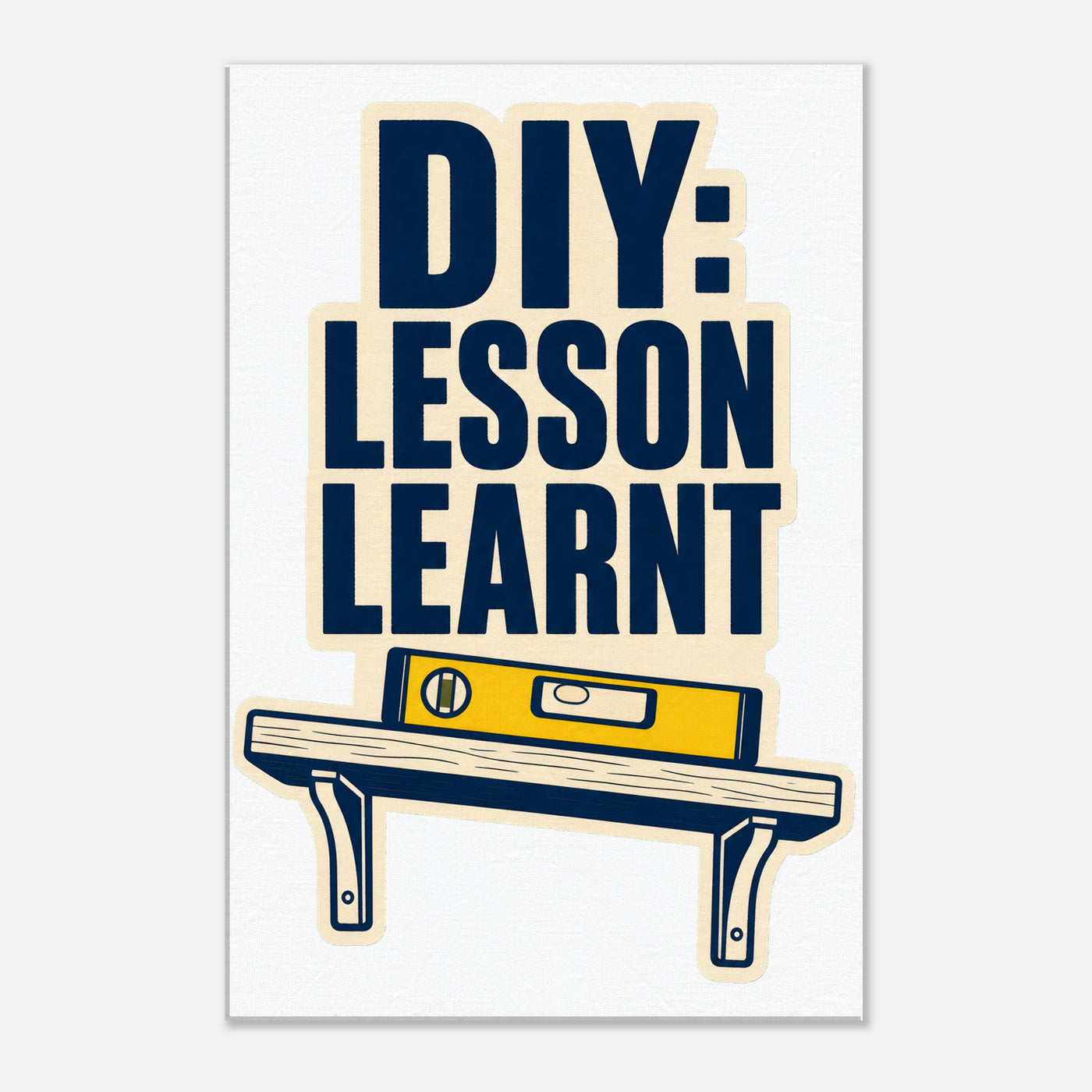 DIY: Lesson Learnt Wonky Shelf Graphic Canvas