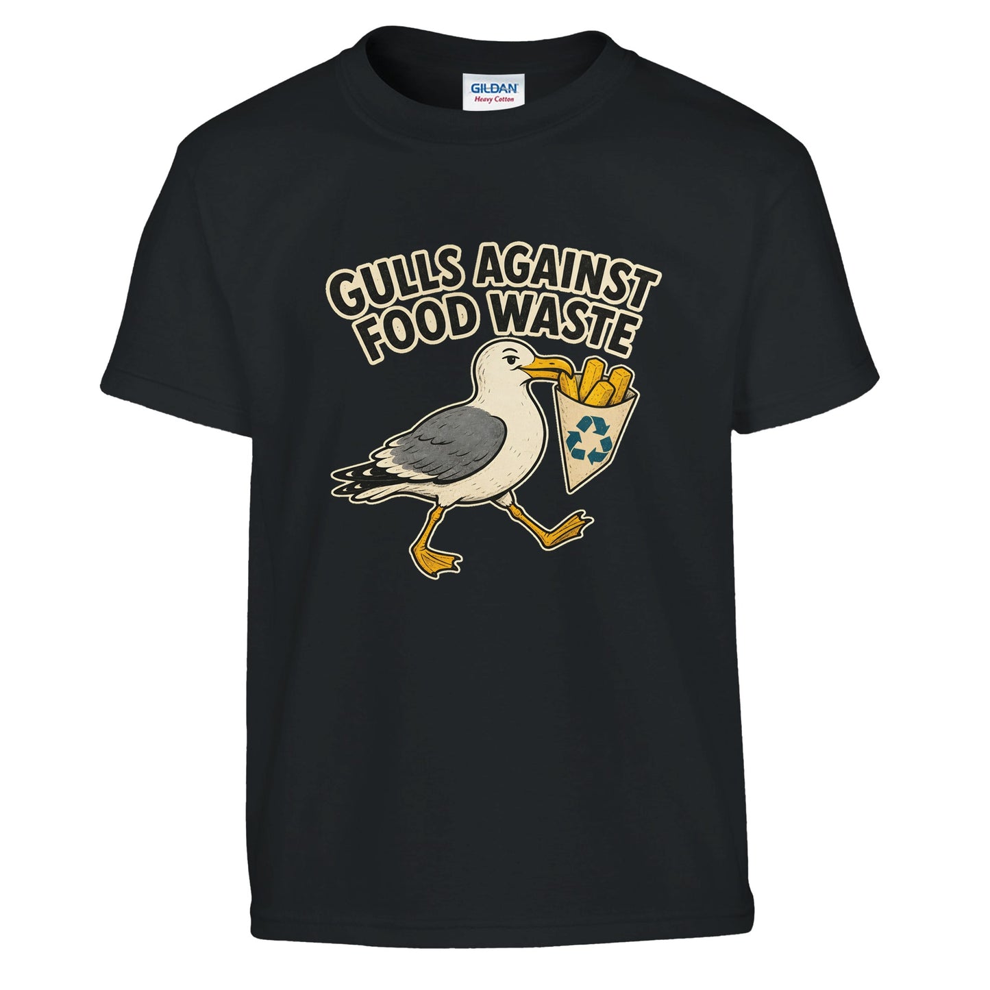 Gulls Against Food Waste Graphic Kids' T-shirt — product view 2