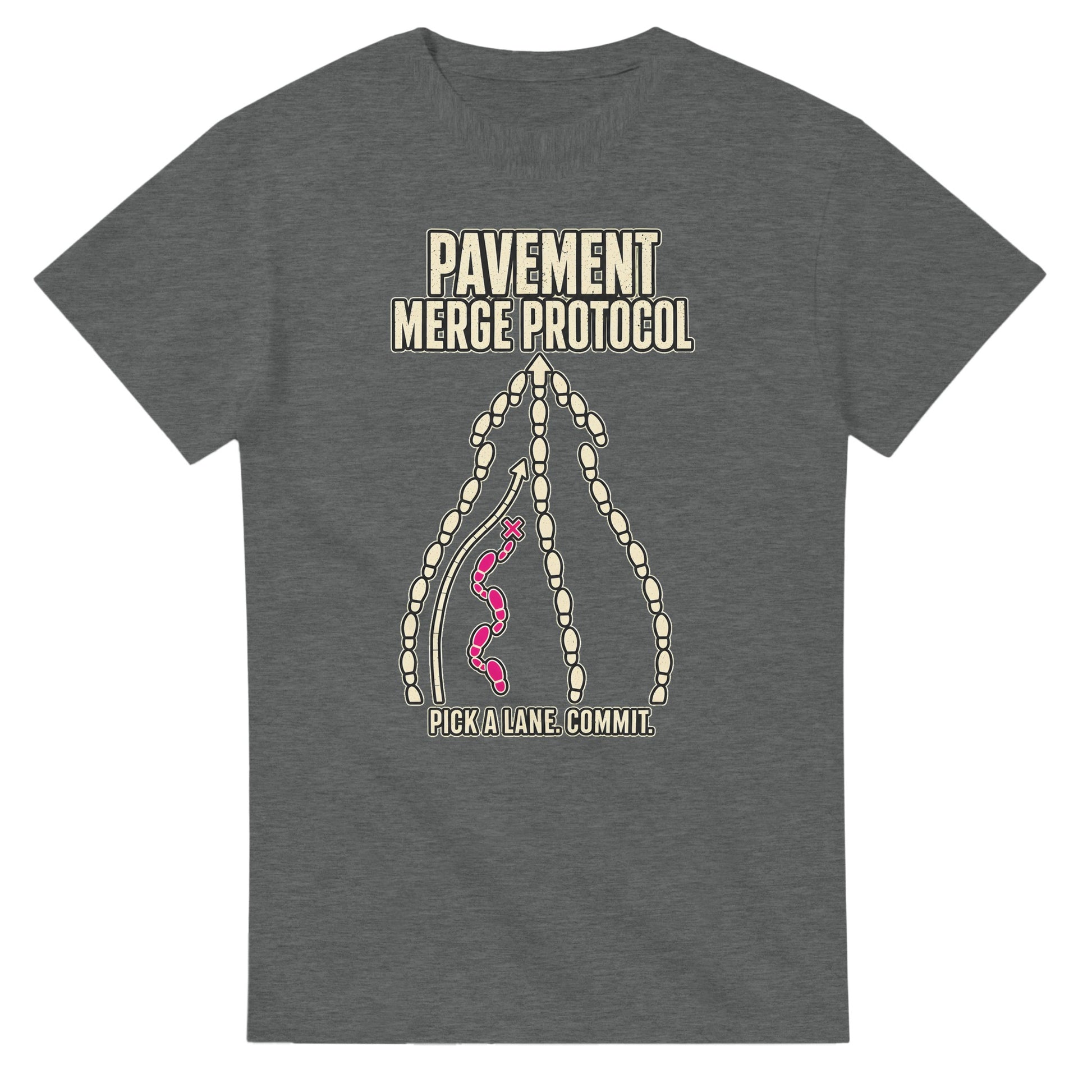 Pavement Merge Protocol — Pick a Lane T-shirt — product view 3