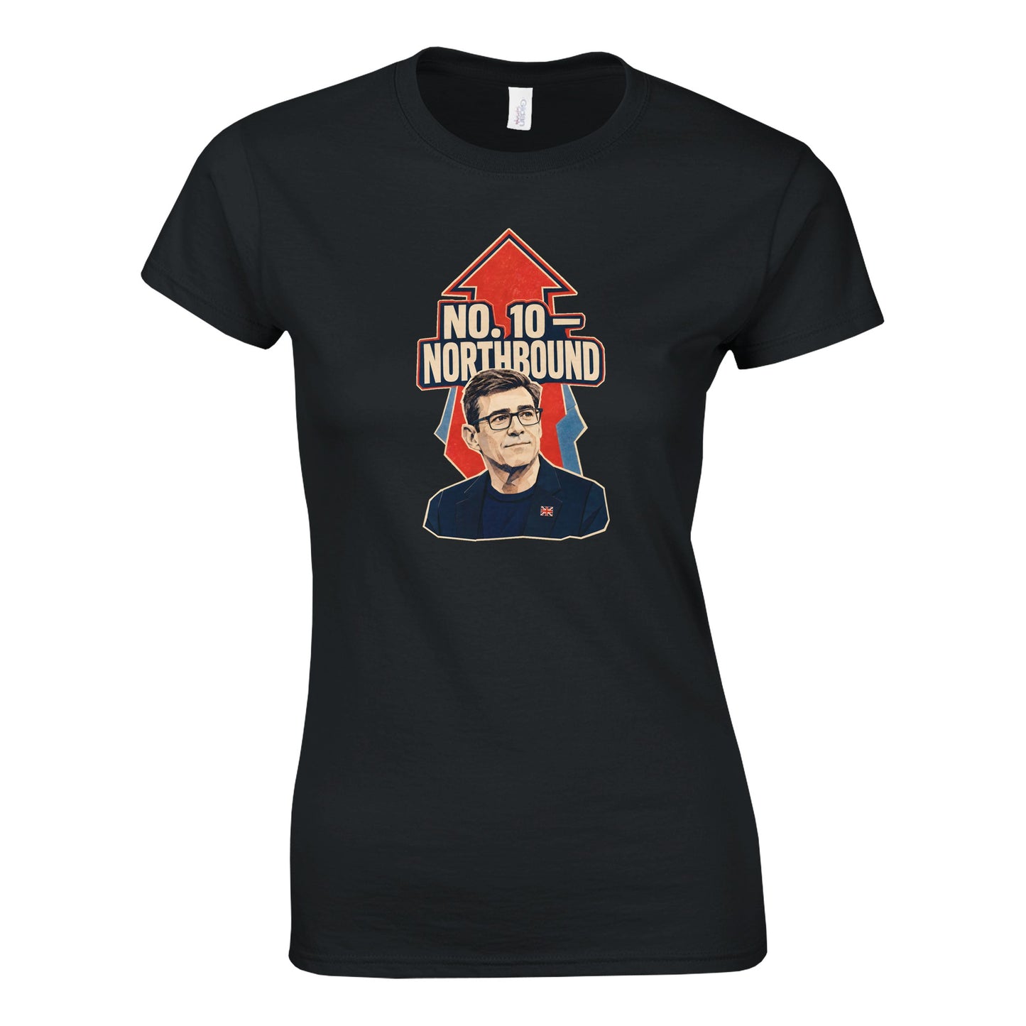 No. 10 — Northbound Andy Burnham Political Satire Women's T-shirt — product view 6