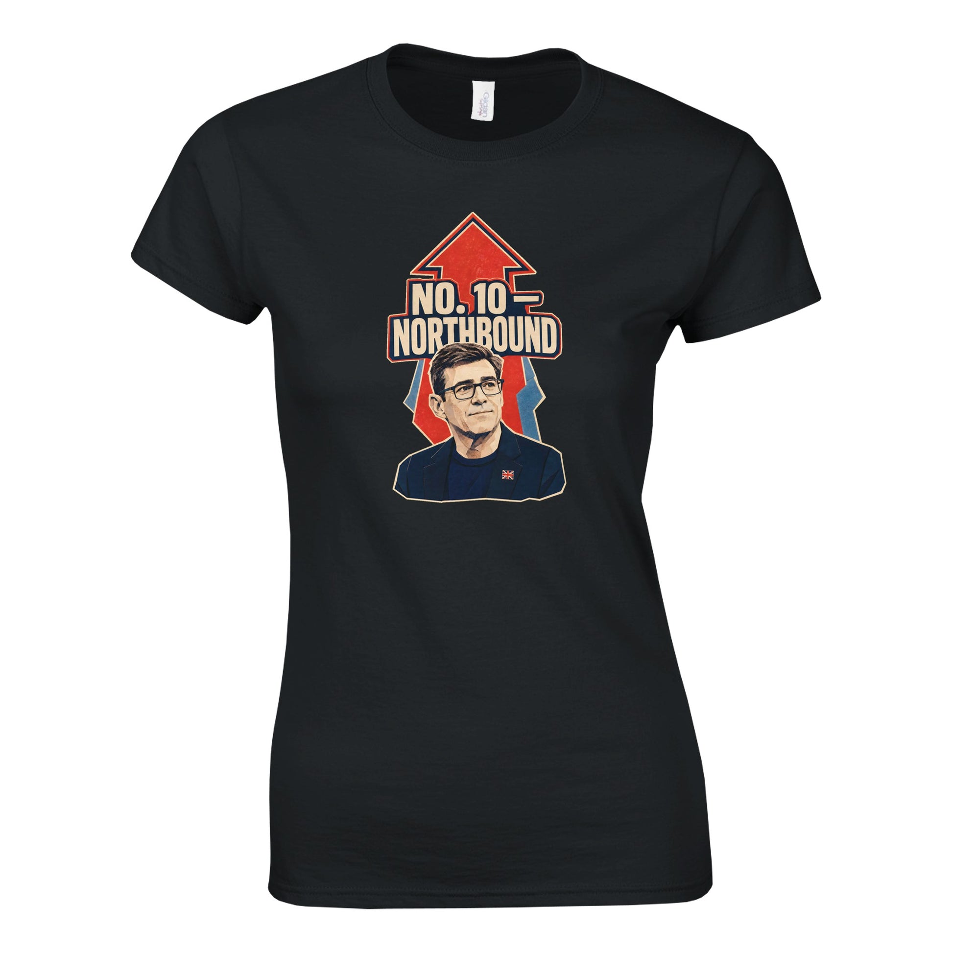No. 10 — Northbound Andy Burnham Political Satire Women's T-shirt — product view 6