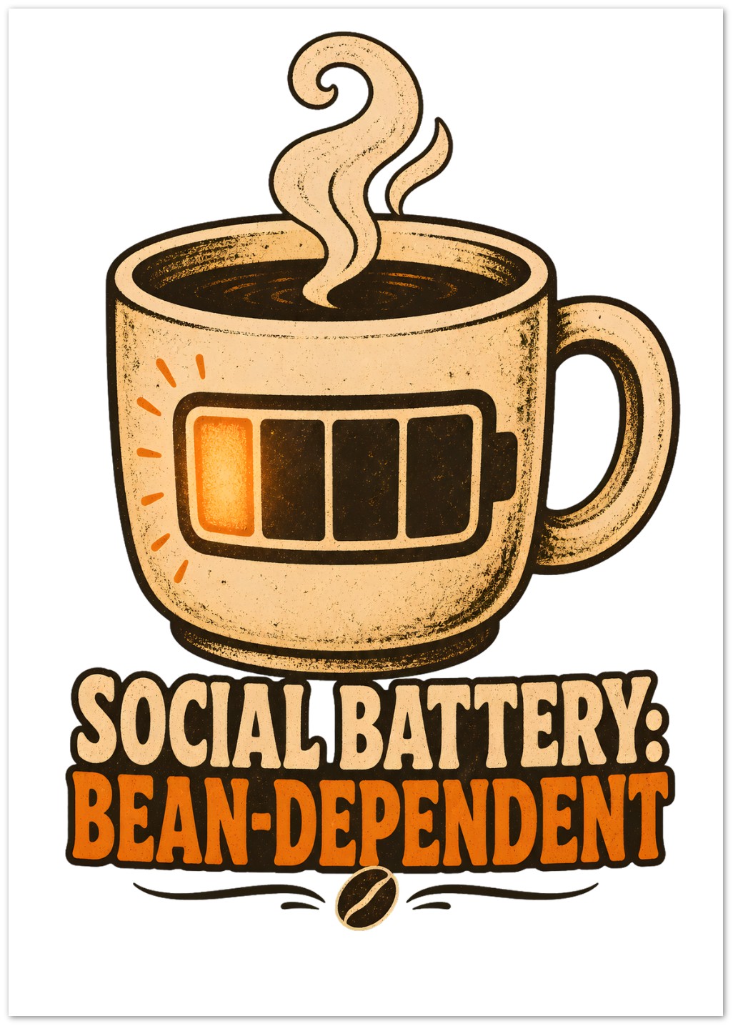 Social Battery: Bean-Dependent Graphic Greeting Card Pack